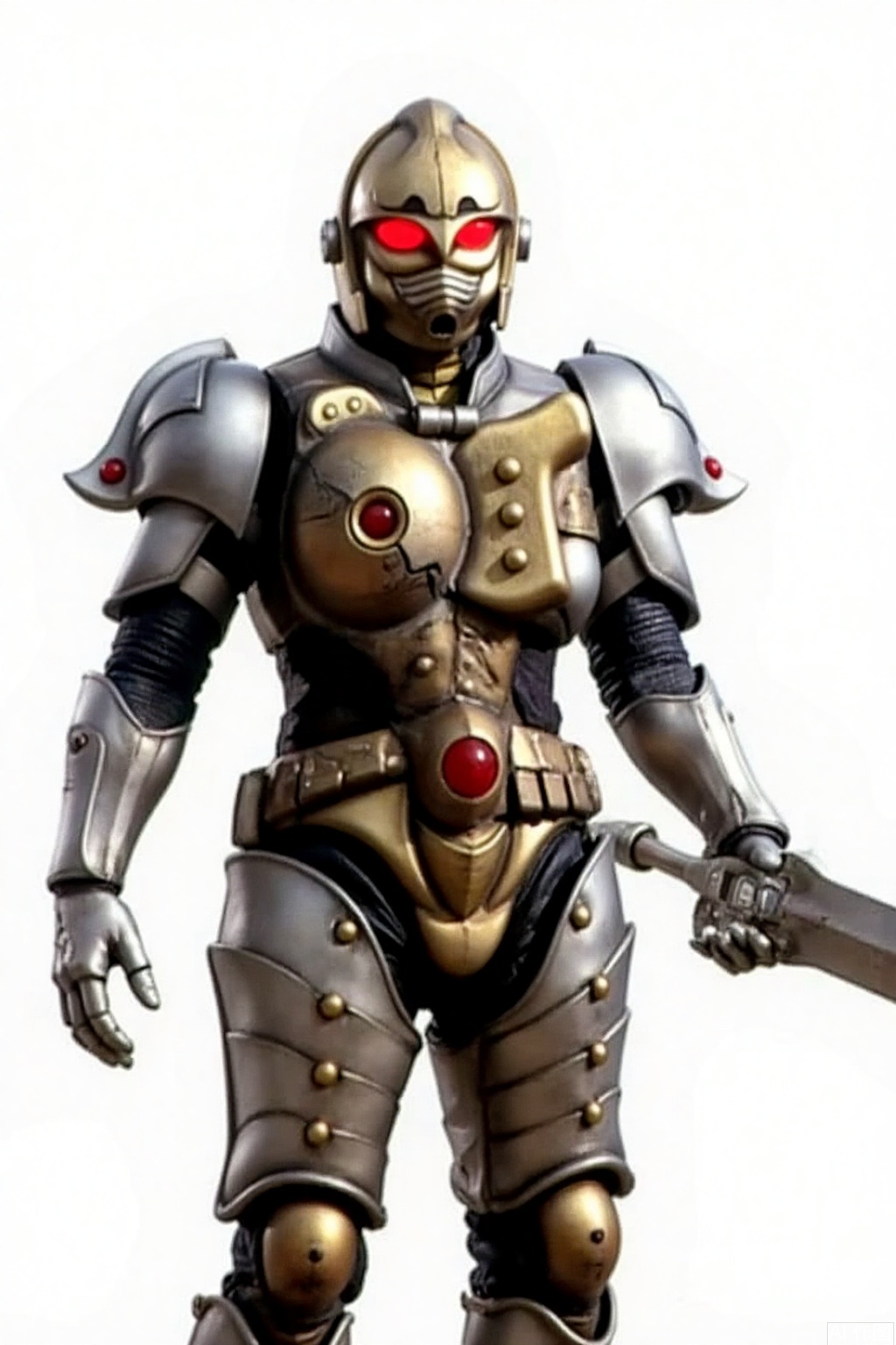 masterpiece, best quality,solo,(white background:1.2),simple background,
looking at viewer,mecha,pauldrons,gold armor,horns,gloves,armor,spikes,weapon,full armor,helmet,mask,cover,gauntlets,shoulder armor,breastplate