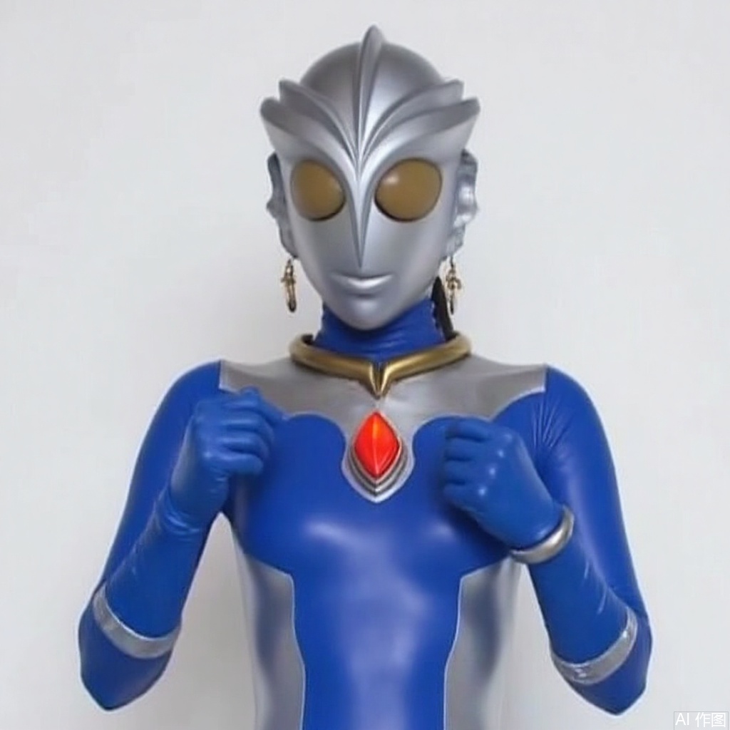 masterpiece, best quality,solo,(white background:1.2),simple background,
looking at viewer,breasts,earrings,jewelry,glowing,armor,helmet,blue footwear,blue tight-fitting,silver pattern on body,bodysuit,gem,plugsuit,mask,cover,logo,boots,gloves,blue legwear,blue gloves,blue bodysuit,leather suit,latex,bodysuit,gloves,legwear,boots,cover,mask,plugsuit,armor,bodysuit,pattern on body,tight-fitting,tokusatsu,no humans,science fiction,hard mask,no smile,no eyes,no nose,rubber bodysuit with line,alien