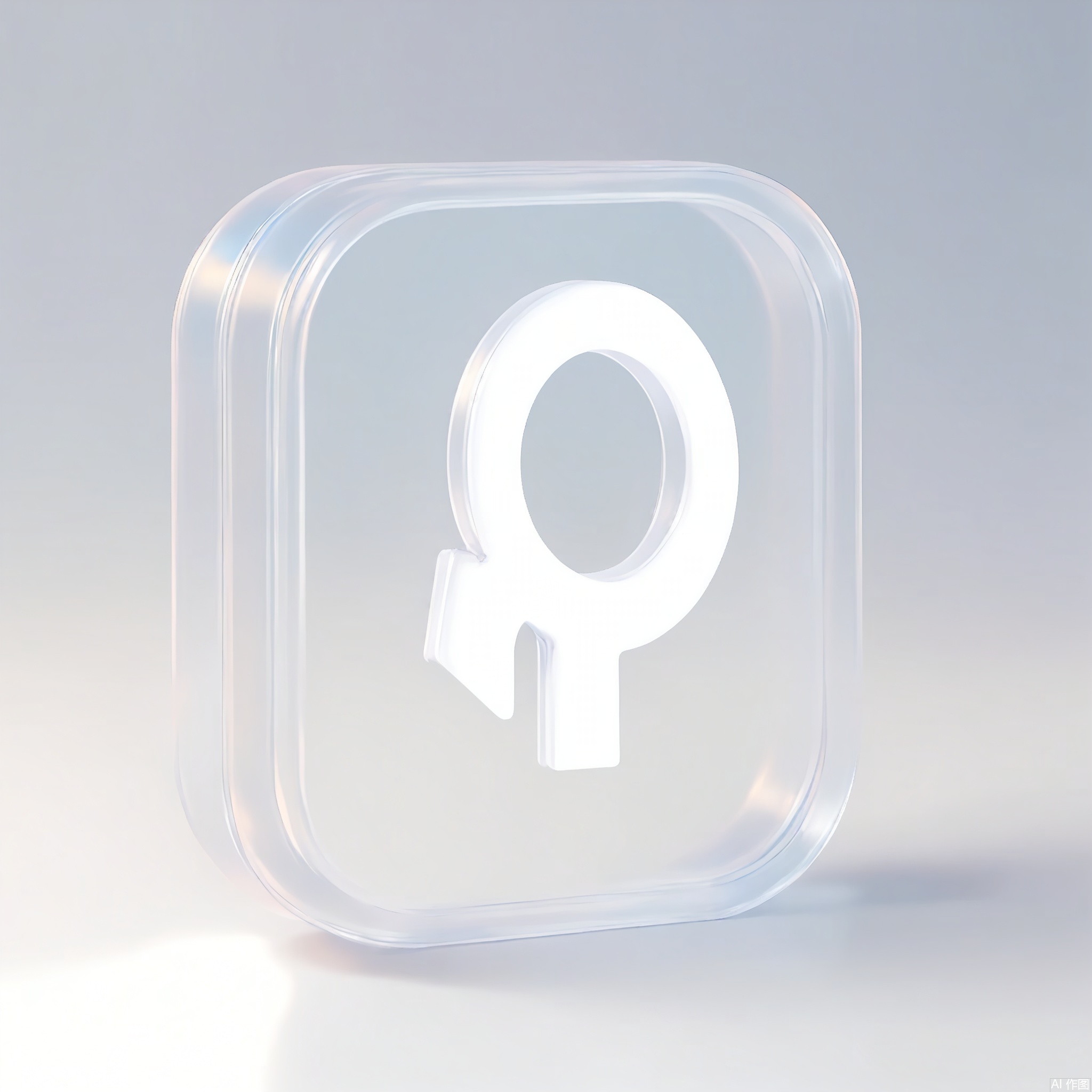 PVC, A high-quality PVC icon of a tiny, translucent gear symbol, with a glossy finish and intricate teeth details, set against a plain white surface. The lighting is soft, enhancing the icon's technical and precise appearance.
