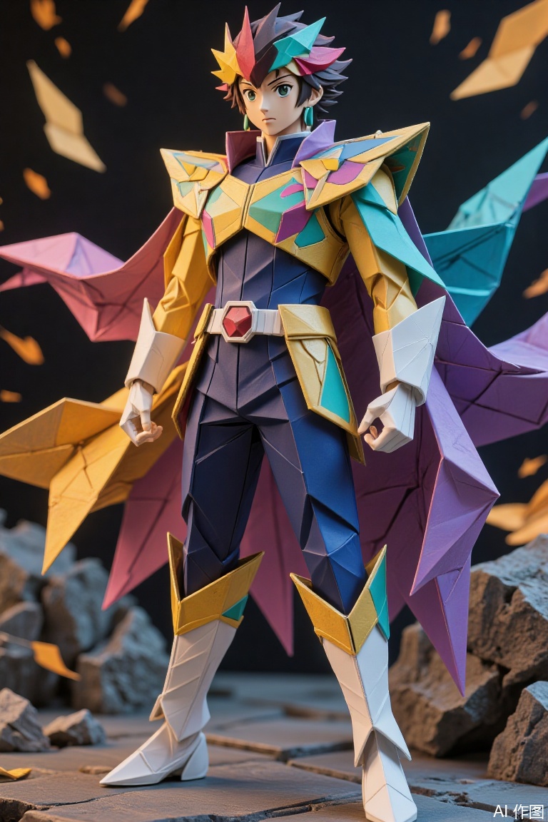 The Saint Seiya battle suit has colorful dynamic patterns, complete, artistic aesthetics, aesthetics, metal texture, and dynamic patterns are crystal clear.