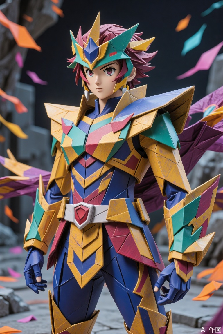The Saint Seiya battle suit has colorful dynamic patterns, complete, artistic aesthetics, aesthetics, metal texture, and dynamic patterns are crystal clear.