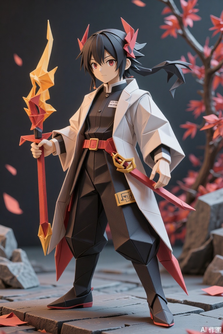 Origami artwork, Demon Slayer Blade