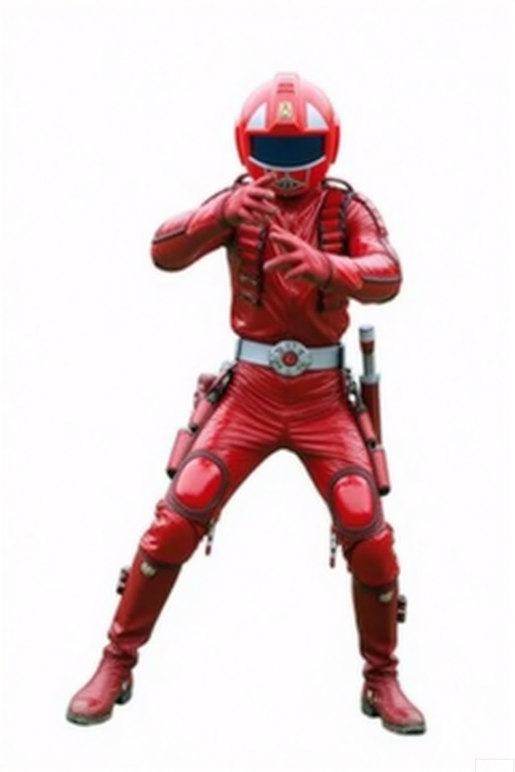 masterpiece, best quality,solo,(white background:1.2),simple background,
looking at viewer,kosei,cover,gun,armor,red theme,red gloves,bodysuit,logo,weapon,helmet
