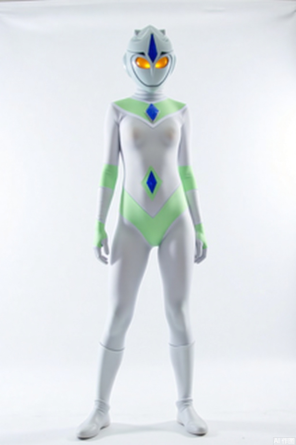 masterpiece, best quality,solo,(white background:1.2),simple background,
looking at viewer,white bodysuit,white gloves,legwear,gloves,boots,logo,cover,mask,plugsuit,gem,bodysuit,GREEN pattern on body,white tight-fitting,white footwear,helmet,leather suit,armor,latex,bodysuit,gloves,legwear,boots,cover,mask,plugsuit,armor,bodysuit,pattern on body,tight-fitting,tokusatsu,no humans,science fiction,hard mask,no smile,no eyes,no nose,rubber bodysuit with line,alien