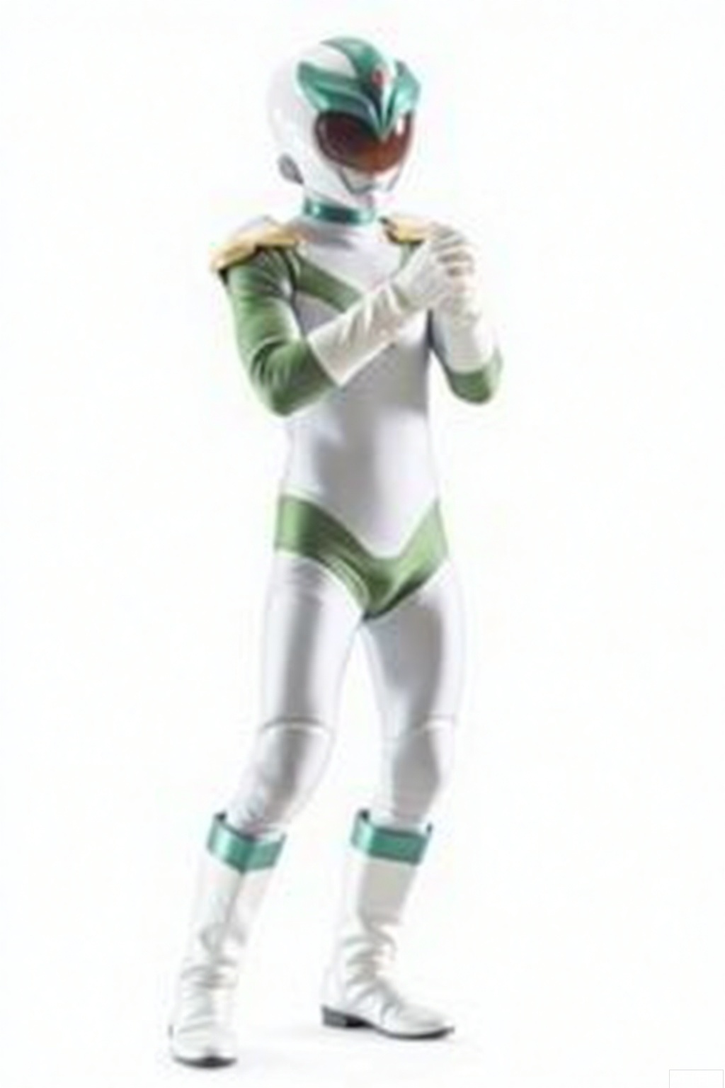 masterpiece, best quality,solo,(white background:1.2),simple background,
looking at viewer,white bodysuit,white gloves,legwear,gloves,boots,logo,cover,mask,plugsuit,gem,bodysuit,GREEN pattern on body,white tight-fitting,white footwear,helmet,leather suit,armor,latex,bodysuit,gloves,legwear,boots,cover,mask,plugsuit,armor,bodysuit,pattern on body,tight-fitting,tokusatsu,no humans,science fiction,hard mask,no smile,no eyes,no nose,rubber bodysuit with line,alien