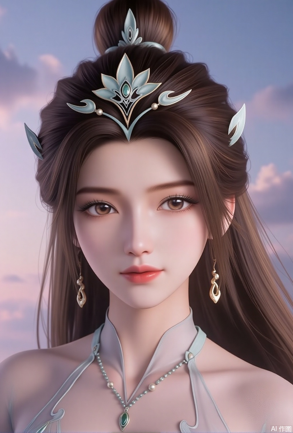 luxueqi,lvjing,yanruyu,earrings,jewelry,solo,hair ornament,brown hair,long hair,hair bun,
1girl,solo,fishnets,dress,cowboy_shot,gloves,pantyhose,2,cover,gradient background,close-up details,outstanding style,adding a touch of dimension to your images without compromising details,close-up,jingni,