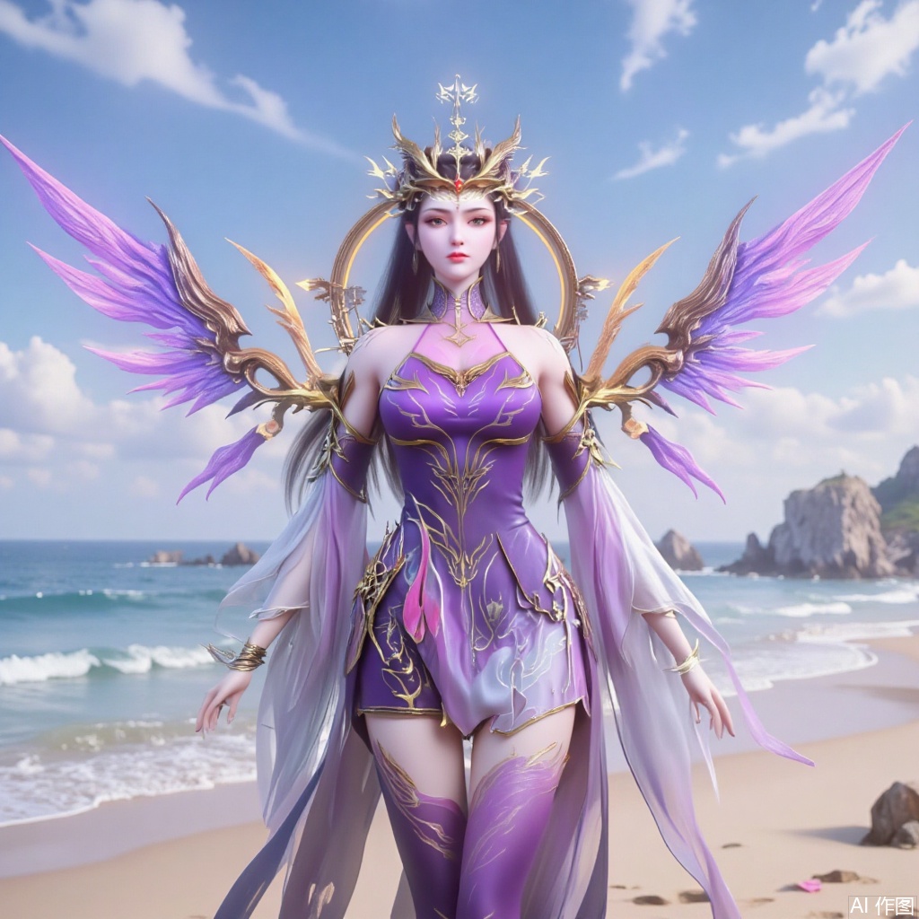 (masterpiece:1.2),best quality,3D animation,CG,absurdres,masterpiece,original,extremely detailed wallpaper,perfect lighting,(extremely detailed CG:1.2),1girl,solo,standing,(huge breasts:2.69),(full breasts:2.59),,looking at viewer,(cowboy_shot:1.1),long hair,high heels,blurry background,depth of field,motion blur,long dress,china_dress,chinese_style,bare shouders,crystal_earrings,headpiece,hair_tie,chest_jewel,gem,necklace,jewelry,in summer,day,outdoors,nature,sea,(rose,beach:1.49),(huge breasts:2.99),(full breasts:2.99),(very long legs,Diamond-studded high heels:1.5),XlimuwanJCB,XcaiyunK,Xxueliu,XjiangchenY,XyouqianxueK