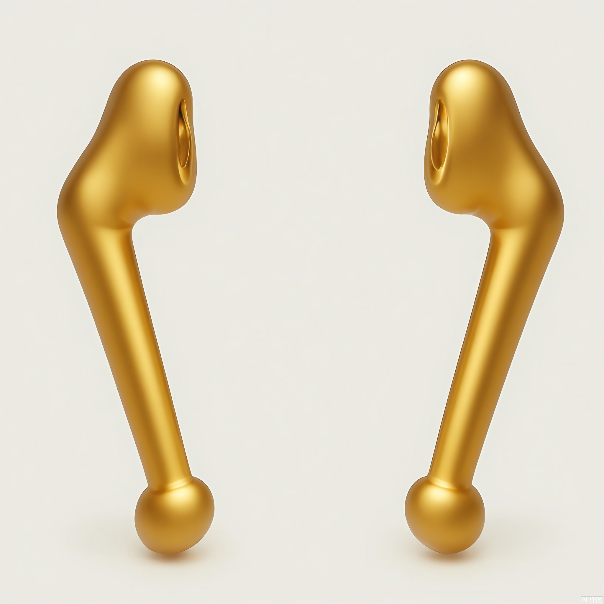 HJCZ, A highly detailed, realistic CGI depiction of a tiny, golden thimble with a shiny, seamless surface. The thimble has a slight flare at the top and a series of small, evenly spaced indentations around its body. Placed on a pure white background, the gold thimble catches the light, highlighting its curves and the craftsmanship involved in its creation. The image has a clean, uncluttered aesthetic.

