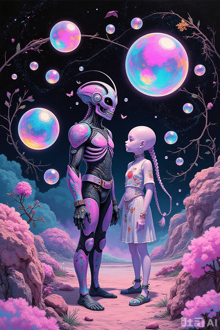 ,3D small scene,"Holographic",Silk-painting,Three - dimensional ancient - style arti,Alien civilization,Anime and manga style
