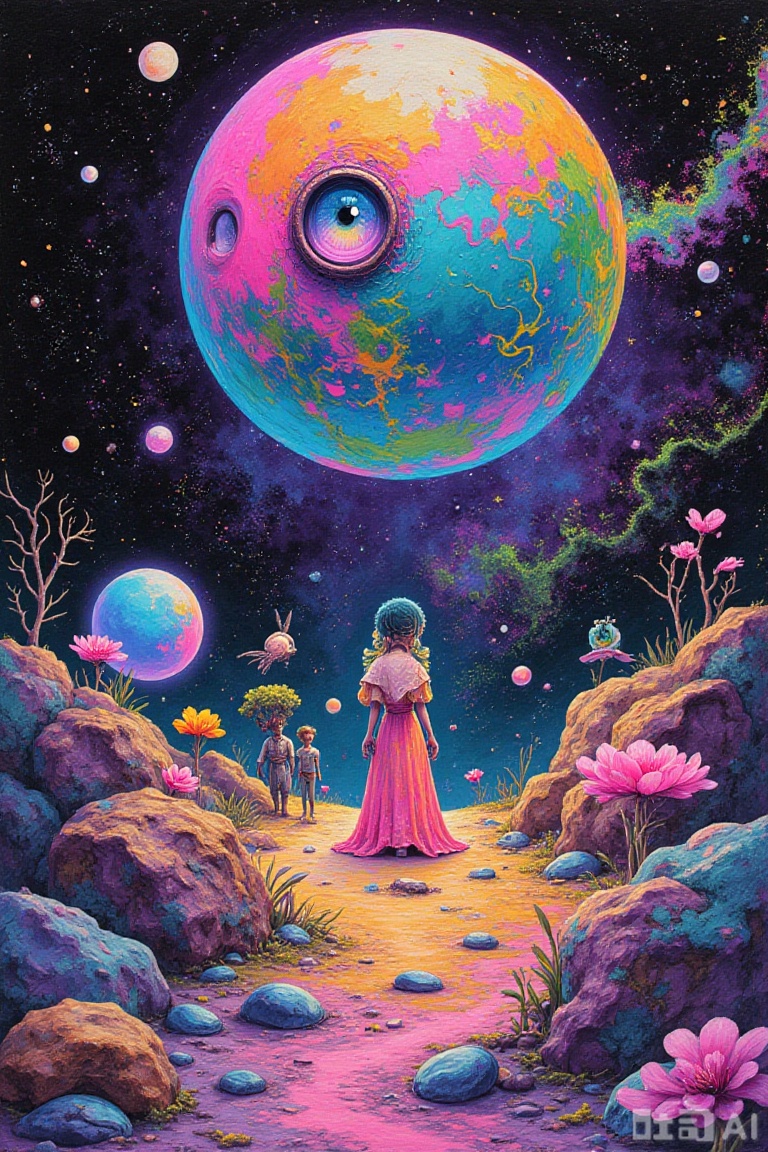,3D small scene,"Holographic",Silk-painting,Three - dimensional ancient - style arti,Alien civilization,Anime and manga style