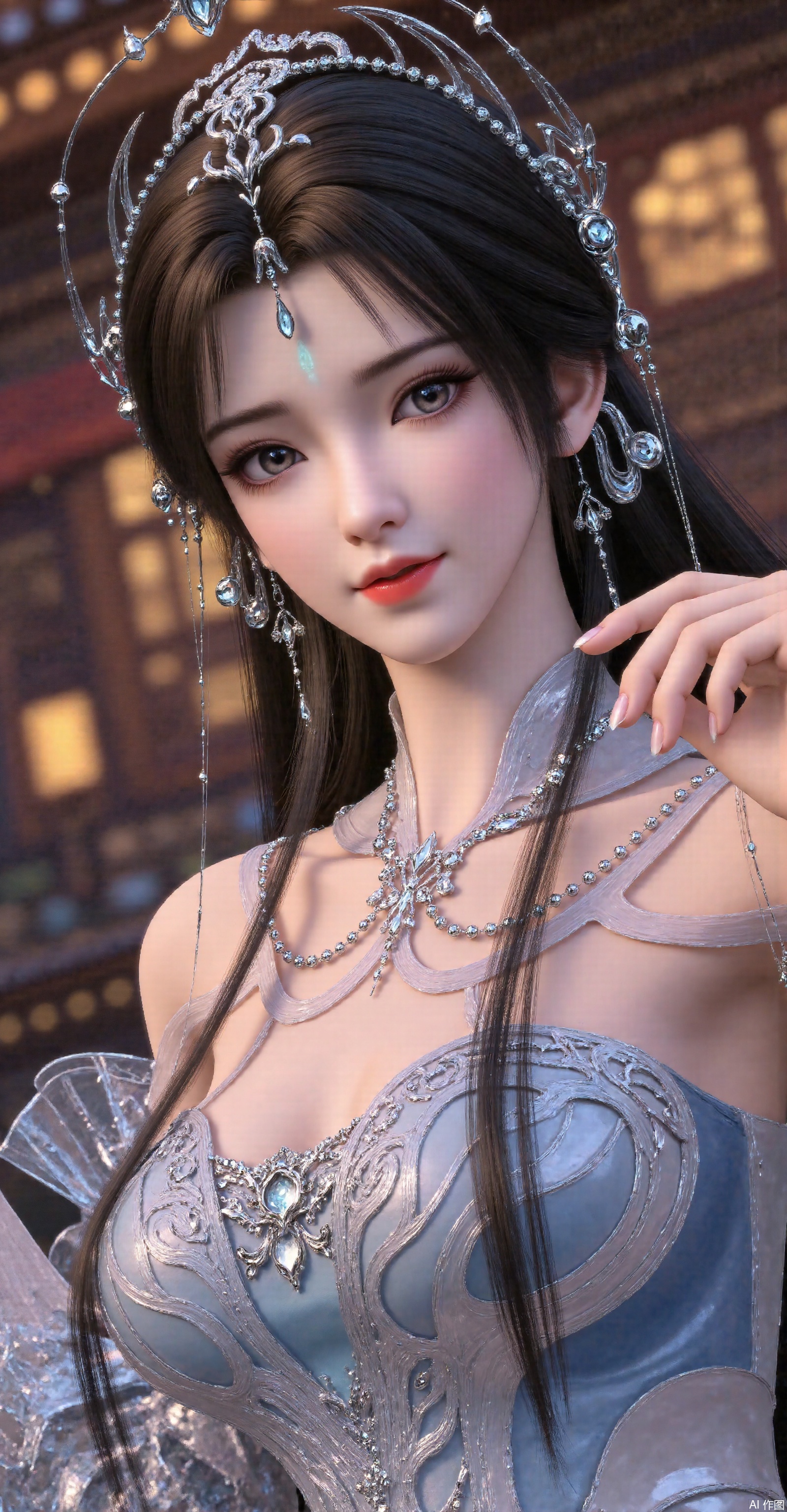 Yoneyama Mai, DDXG, Detail enhancement, Detail enhancement, Masterpiece, Best quality, Amazing quality, Sharp details, Vivid colors, Medium size boobs, Looking at the audience, Bright pupils, Shiny skin, Fair skin, Beautiful detail gloss, Charm, Curves, Colored hair, Dynamic angle, Macro lens, Motion blur, Denim lens, Uinzi, Yoneyama Mai, Uinzi, DDXG, (capri_pants), (Leggings), Incredible absurdity, Masterpiece, Best quality, Amazing quality, Sharp details, Vivid colors, Beautiful detail glow, Charm, Curve beauty, Huge file size, Dynamic angle, Looking_at_Viewer, Shy, Smiling, Full lens, Panorama, Wide lens, Depth of field, Masterpiece, Best quality, excellent quality, latest, high-end, absurd, solo, full body, complex artistic composition, amazing colors, bold colors, arlecchino_(genshin_impact), arlecchino\(genshin impact\), genshin impact, 1girl, black eyes, hair between eyes, X-shaped pupils, brown pupils, black hair, striped hair, gray hair, black hair, bicolor hair, long hair, blue and white dress, sk