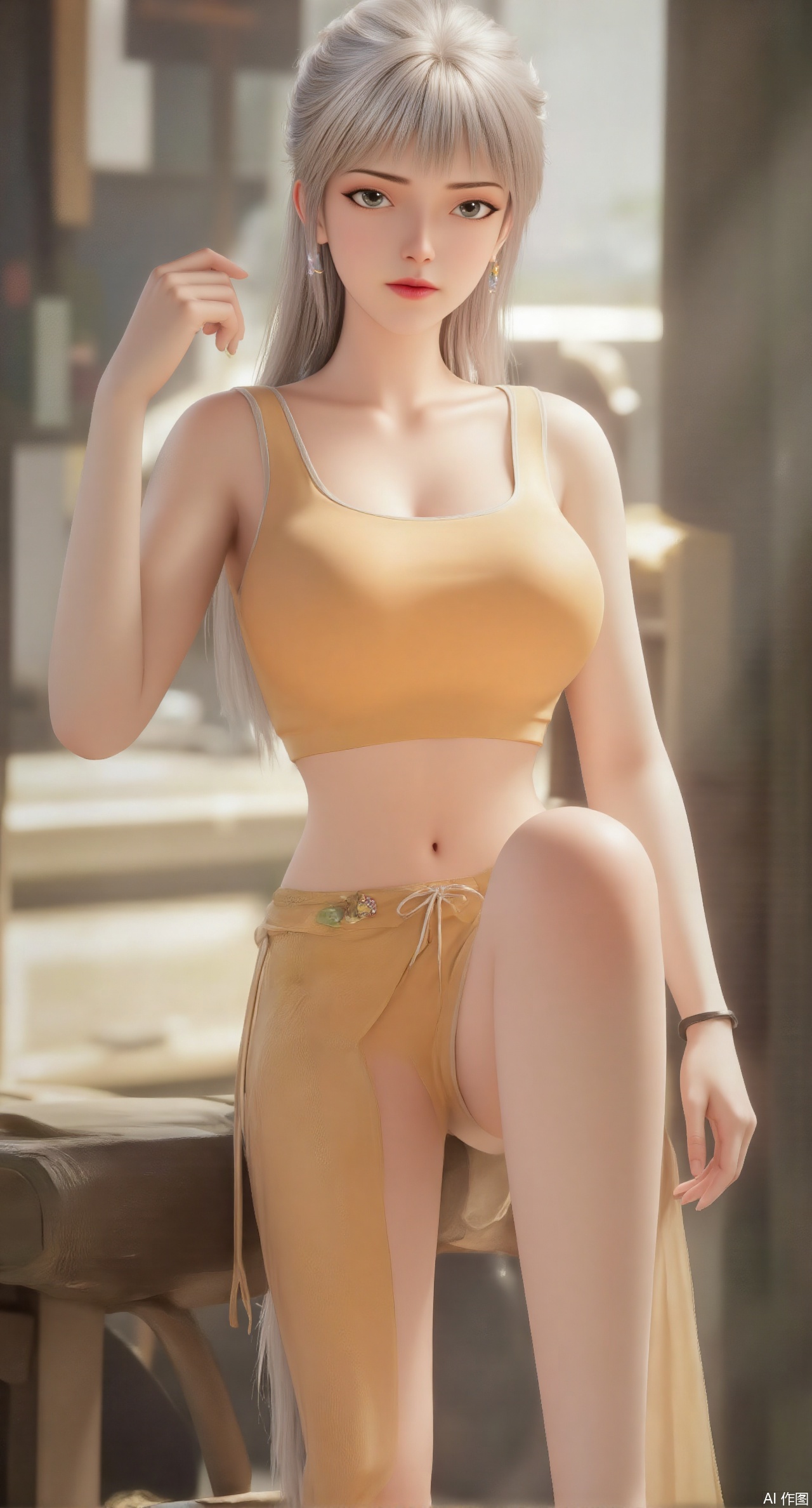 (masterpiece:1.2),best quality,3D animation,CG,absurdres,masterpiece,original,extremely detailed wallpaper,perfect lighting,(extremely detailed CG:1.2),1girl,solo,standing,(huge breasts:2.69),(full breasts:2.59),,looking at viewer,(cowboy_shot:1.1),long hair,high heels,blurry background,depth of field,motion blur,long dress,china_dress,chinese_style,bare shouders,crystal_earrings,headpiece,hair_tie,chest_jewel,gem,necklace,jewelry,in summer,day,outdoors,nature,sea,(rose,beach:1.49),(huge breasts:2.99),(full breasts:2.99),(very long legs,Diamond-studded high heels:1.5),XqingyiTSK,XbaiyuekuiYD,XtingerYK,XliushenWDDk