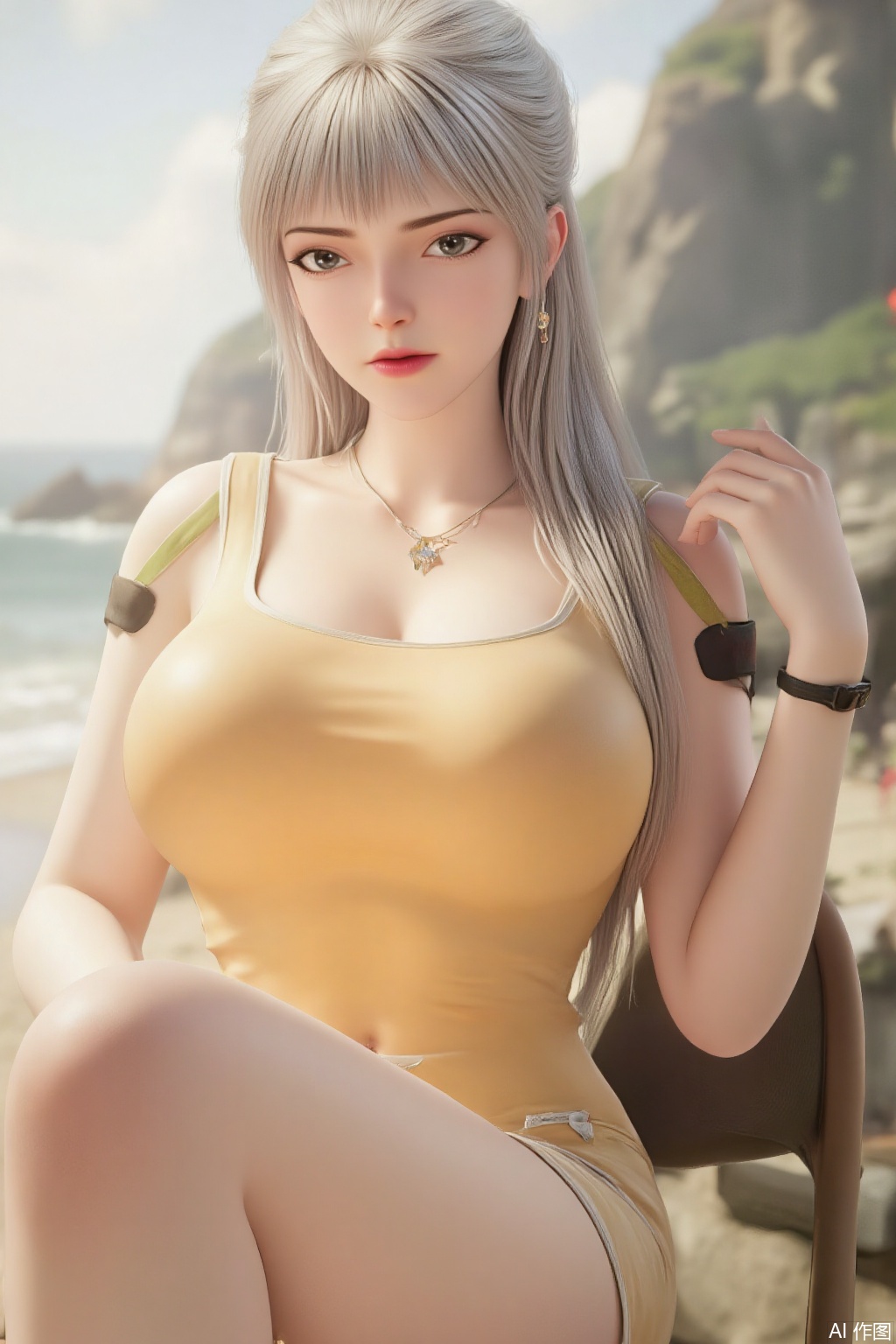  (masterpiece:1.2),best quality,3D animation,CG,absurdres,masterpiece,original,extremely detailed wallpaper,perfect lighting,(extremely detailed CG:1.2),1girl,solo,standing,(huge breasts:2.69),(full breasts:2.59),,looking at viewer,(cowboy_shot:1.1),long hair,high heels,blurry background,depth of field,motion blur,long dress,china_dress,chinese_style,bare shouders,crystal_earrings,headpiece,hair_tie,chest_jewel,gem,necklace,jewelry,in summer,day,outdoors,nature,sea,(rose,beach:1.49),(huge breasts:2.99),(full breasts:2.99),(very long legs,Diamond-studded high heels:1.5),XcaiyunK,XlimuwanJCB,Xjiningshuang,XjiningshuangX2,XzixinK,XliushenWDDk,XtingerY,XbaiyuekuiXY