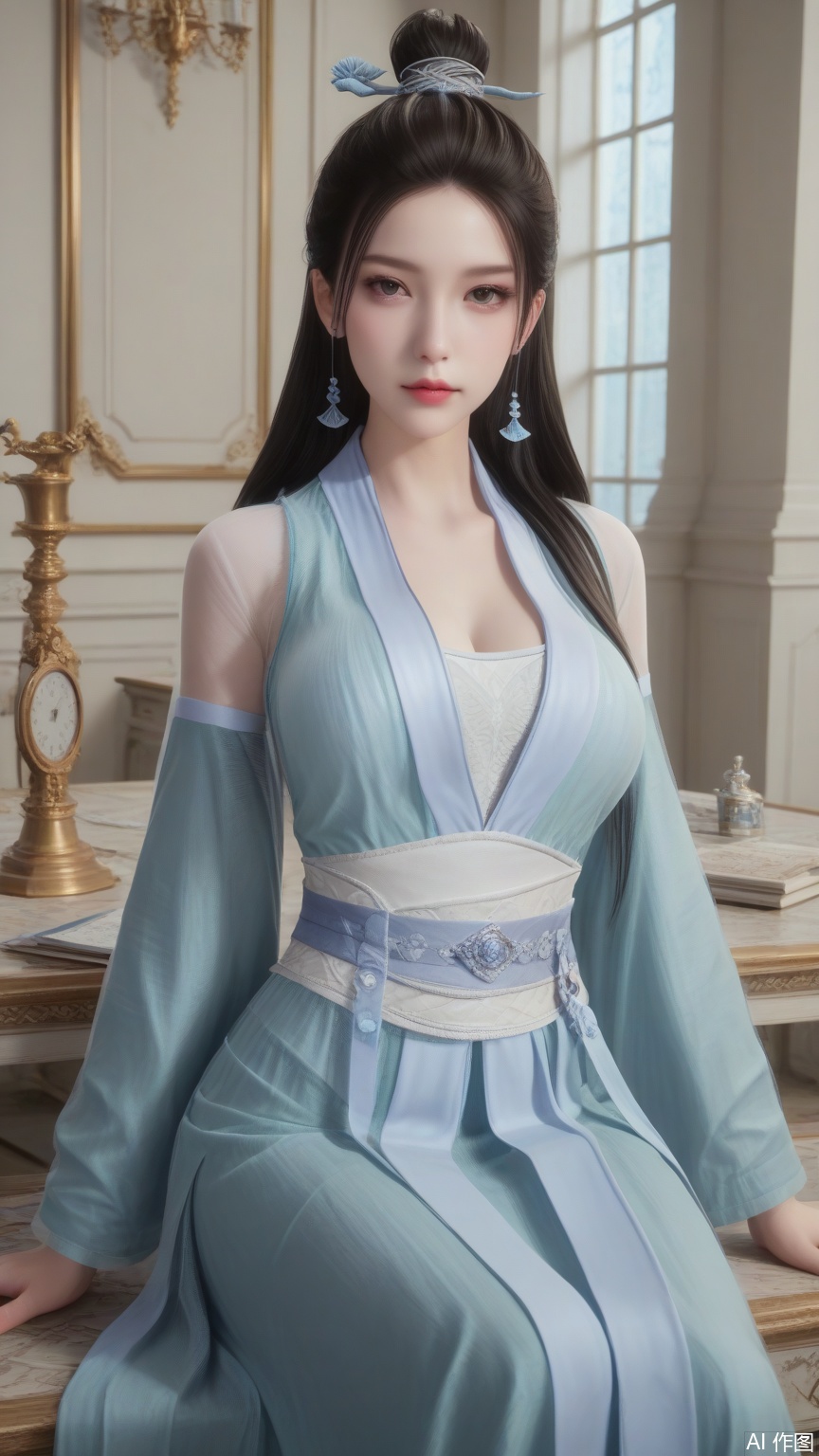 score_9_up,score_8_up,score_7_up, (high definition, Best quality, masterpiece, 4K, exquisite skin), perfect_anatomy, intricate details, 1girl, solo, big breasts, looking at viewer,sitting 