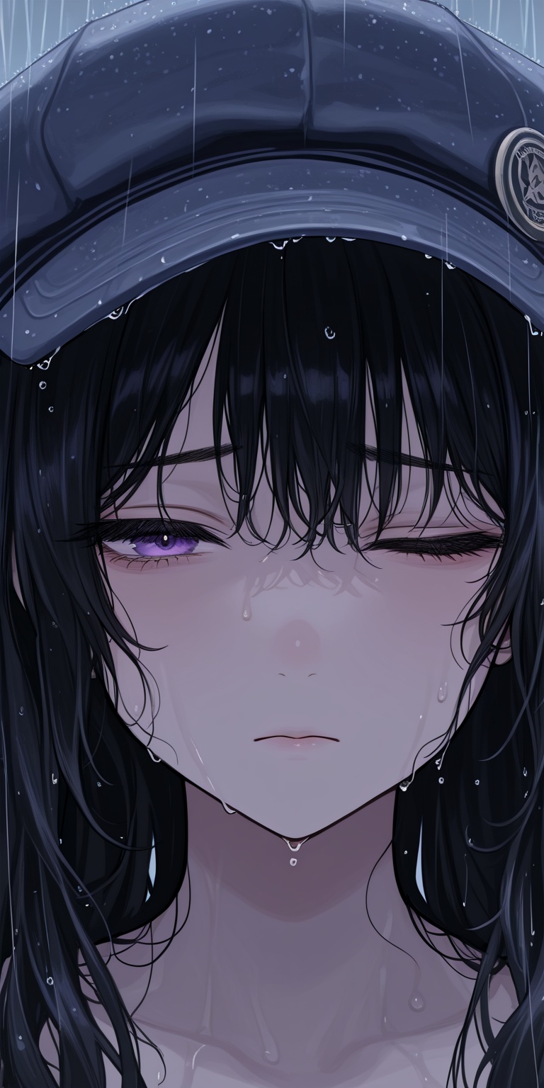 closed mouth,  wet,  water drop on Tensor.Art