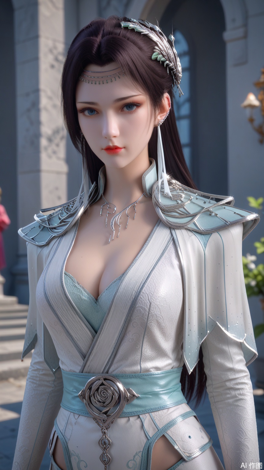 score_9_up,score_8_up,score_7_up, (high definition, Best quality, masterpiece, 4K, exquisite skin), perfect_anatomy, intricate details, 1girl, solo, big breasts, looking at viewer, cowboy_shot