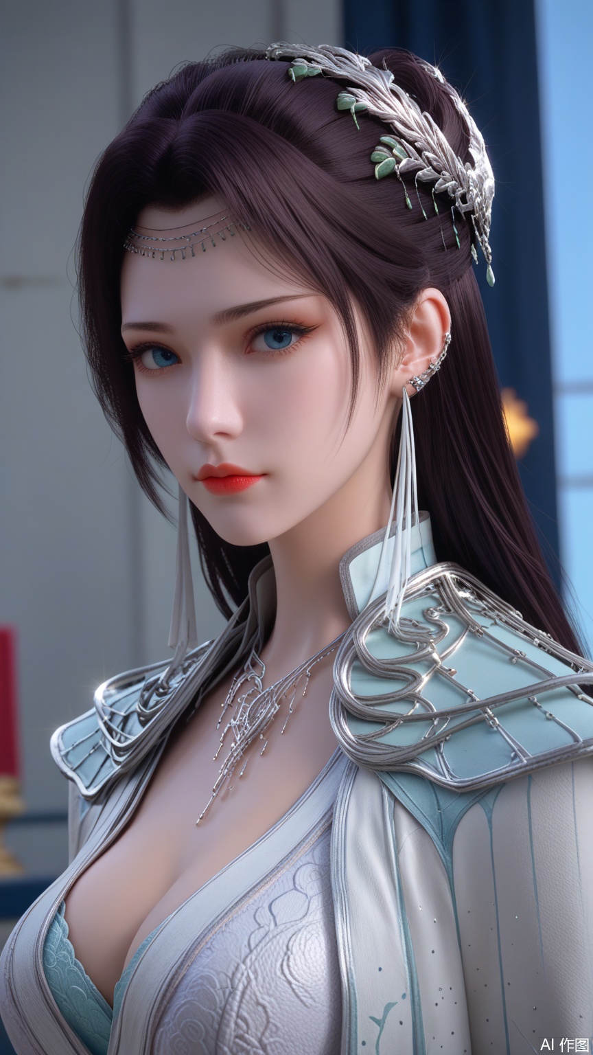 score_9_up,score_8_up,score_7_up, (high definition, Best quality, masterpiece, 4K, exquisite skin), perfect_anatomy, intricate details, 1girl, solo, big breasts, looking at viewer, upper_body