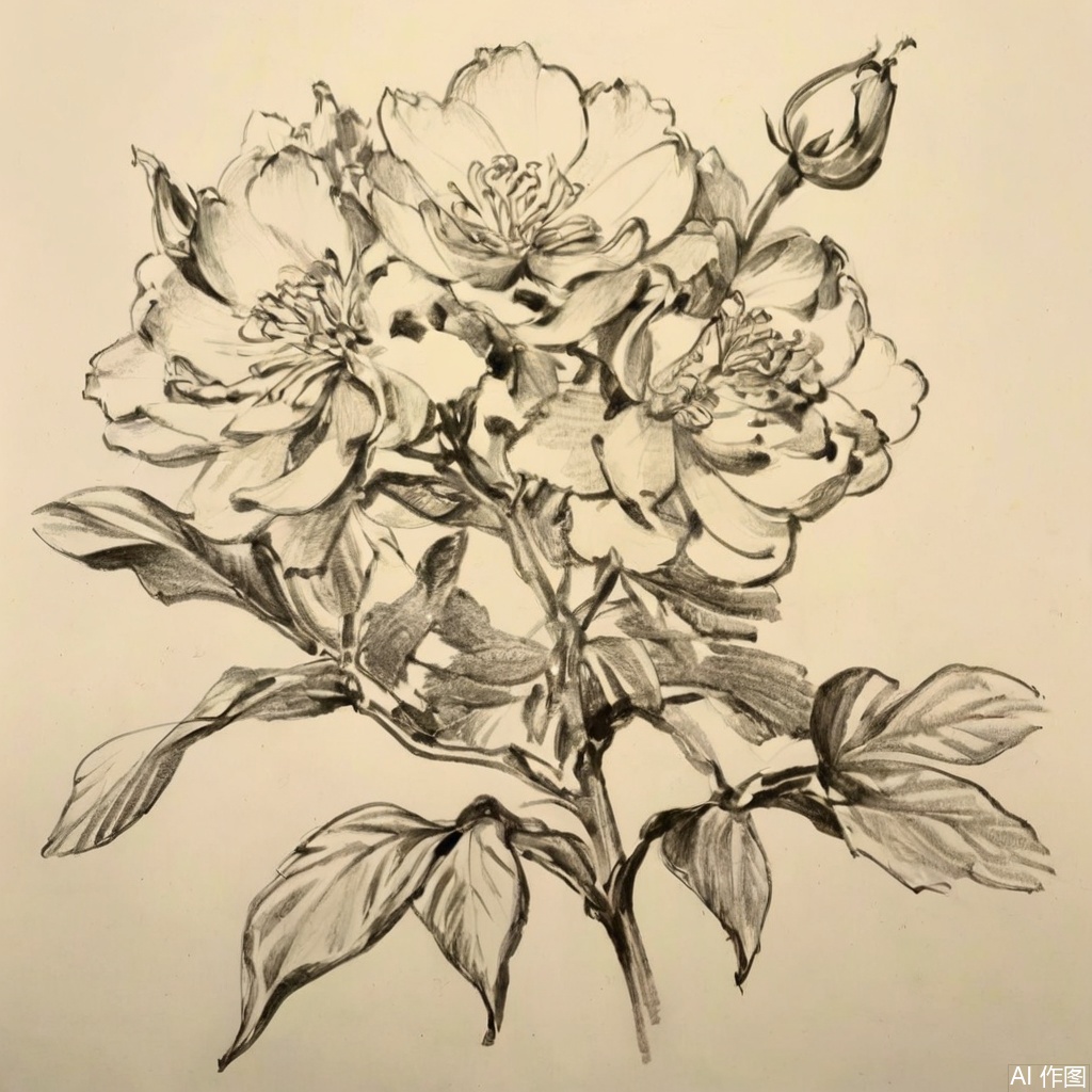 sketch,玫瑰花