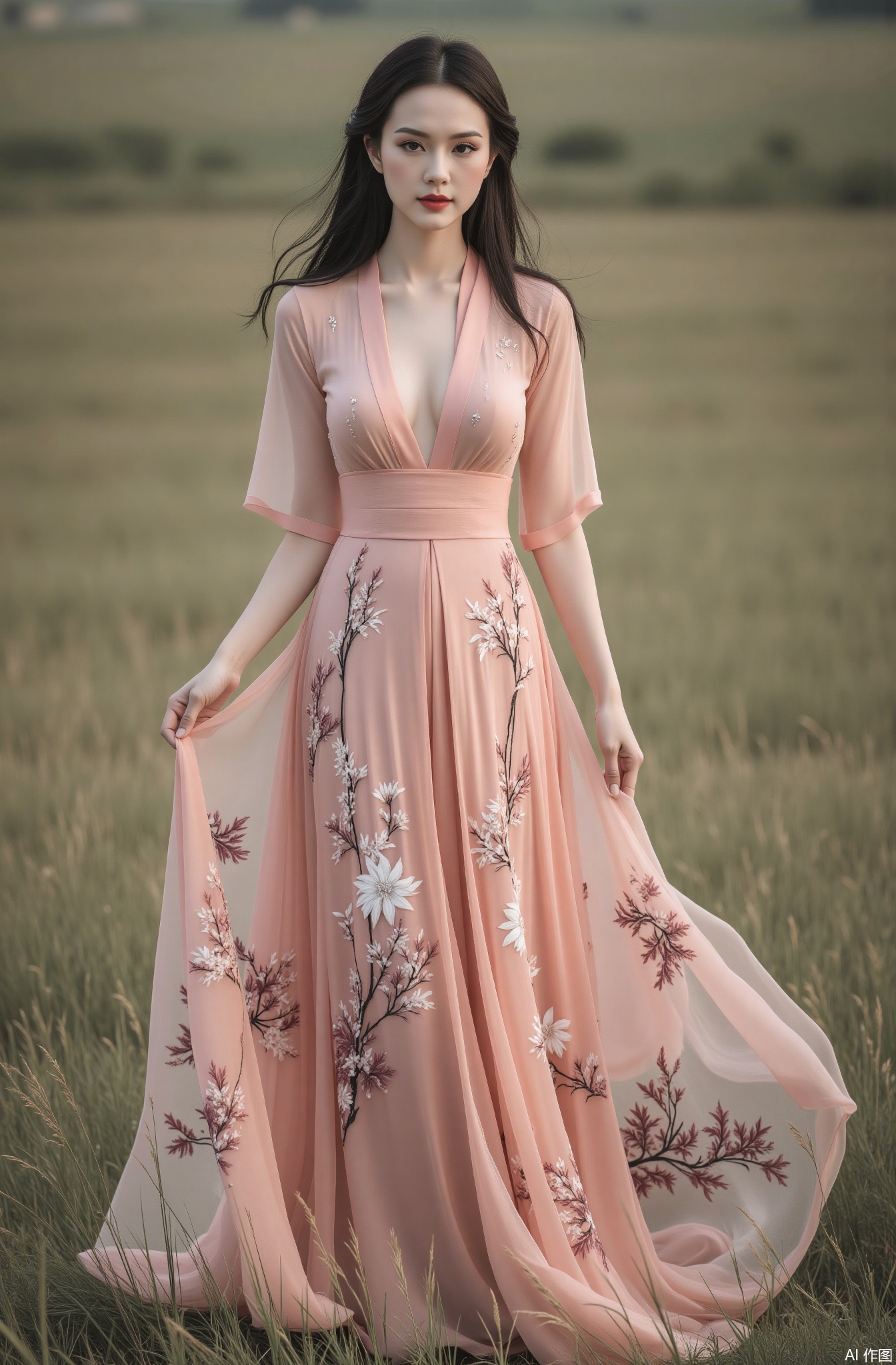 Chinese beauty, super realistic photos, master composition, realistic photography style, 8k resolution, high definition, visual impact, depth of field, photo background
headless, hanfu, dummy, grass, plant, dress, short sleeves