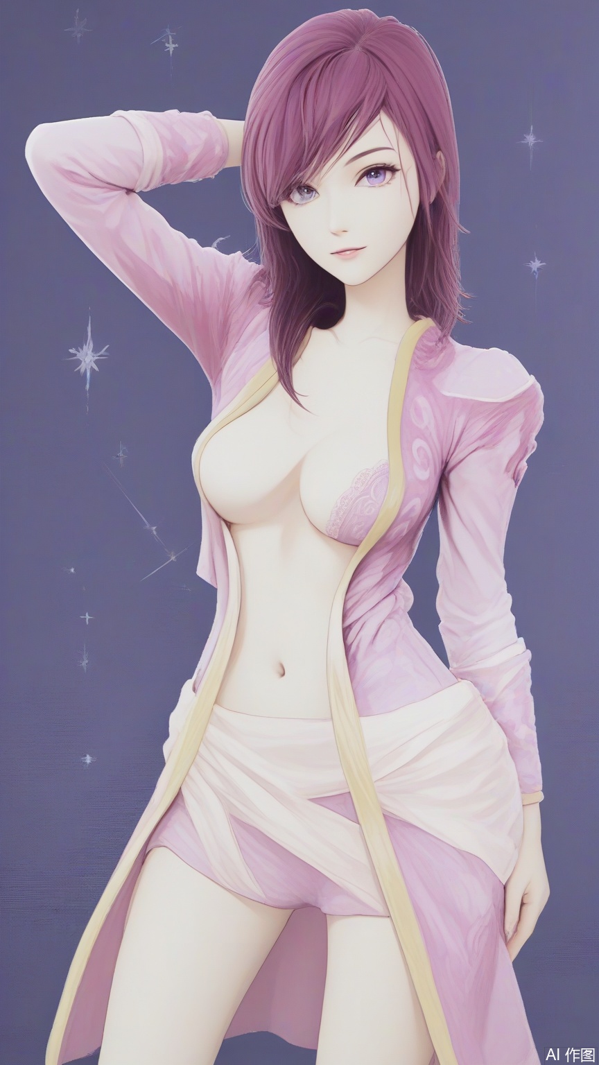 score_9_up,score_8_up,score_7_up, (high definition, Best quality, masterpiece, 4K, exquisite skin), (starlight and beam background:1.1), 1girl, white lace bra, looking at viewer, cowboy_shot,