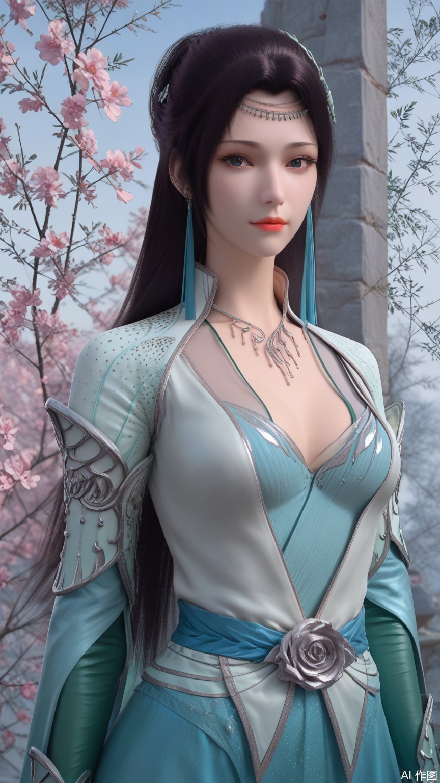 score_9_up,score_8_up,score_7_up, (high definition, Best quality, masterpiece, 4K, exquisite skin), (petal and beam background:1.1), 1girl, big chest, looking at viewer, cowboy_shot