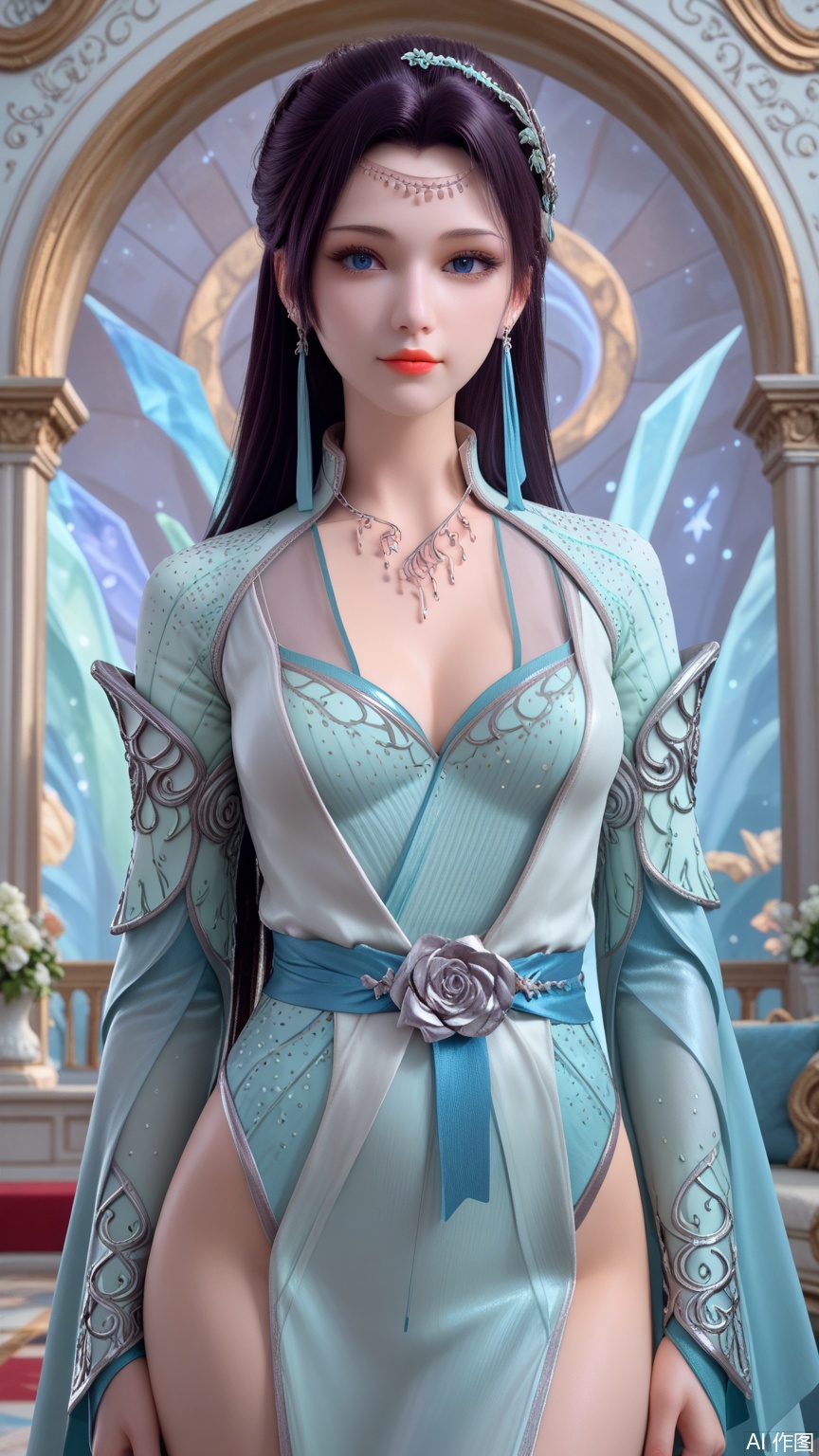 score_9_up,score_8_up,score_7_up, (high definition, Best quality, masterpiece, 4K, exquisite skin), (starlight and beam background:1.1), 1girl, big chest, looking at viewer, cowboy_shot
