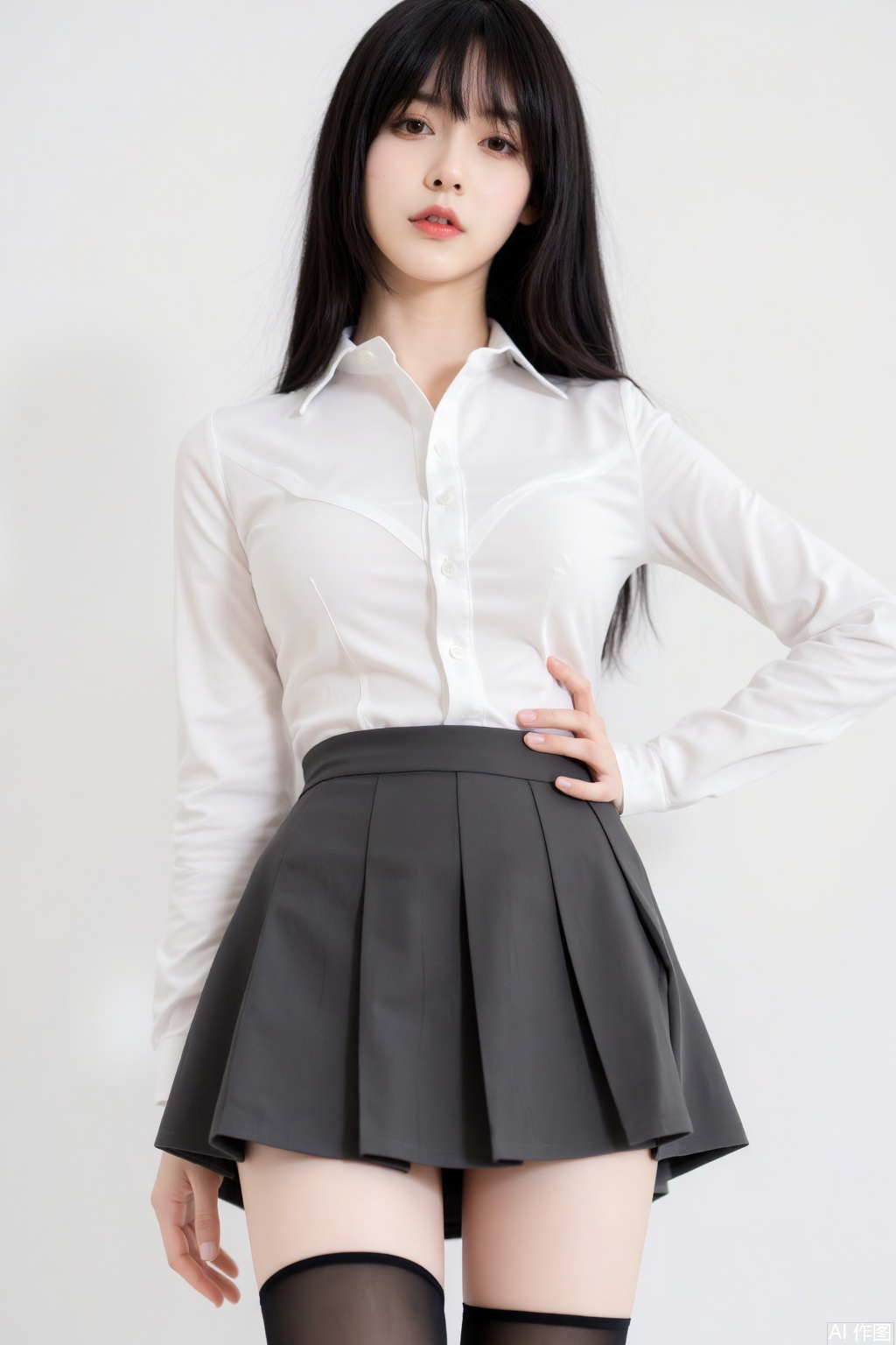 CJJKZ01

a young East Asian woman

solo

long hair

breasts

shirt

skirt

black hair

long sleeves

thighhighs

medium breasts

kneeling

school uniform

white shirt

cowboy shot

pleated skirt

collared shirt

black thighhighs

black skirt

zettai ryouiki

dress shirt

grey skirt



