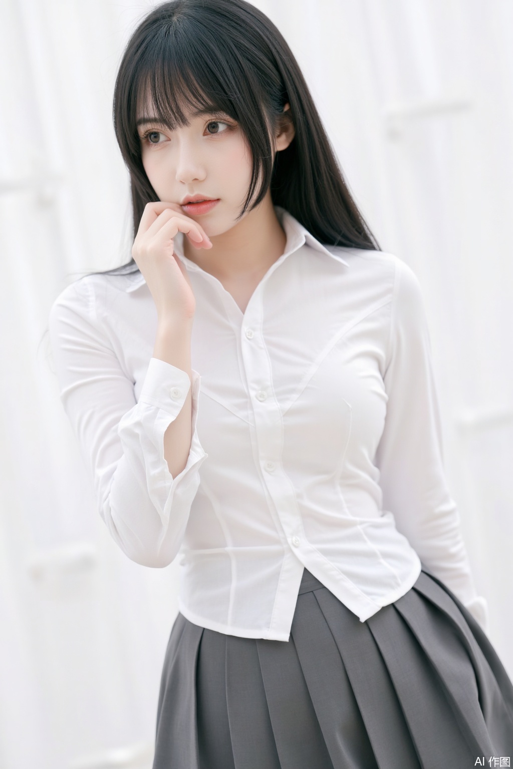 CJJKZ01

a young East Asian woman

solo

long hair

breasts

shirt

skirt

black hair

long sleeves

thighhighs

medium breasts

kneeling

school uniform

white shirt

cowboy shot

pleated skirt

collared shirt

black thighhighs

black skirt

zettai ryouiki

dress shirt

grey skirt




