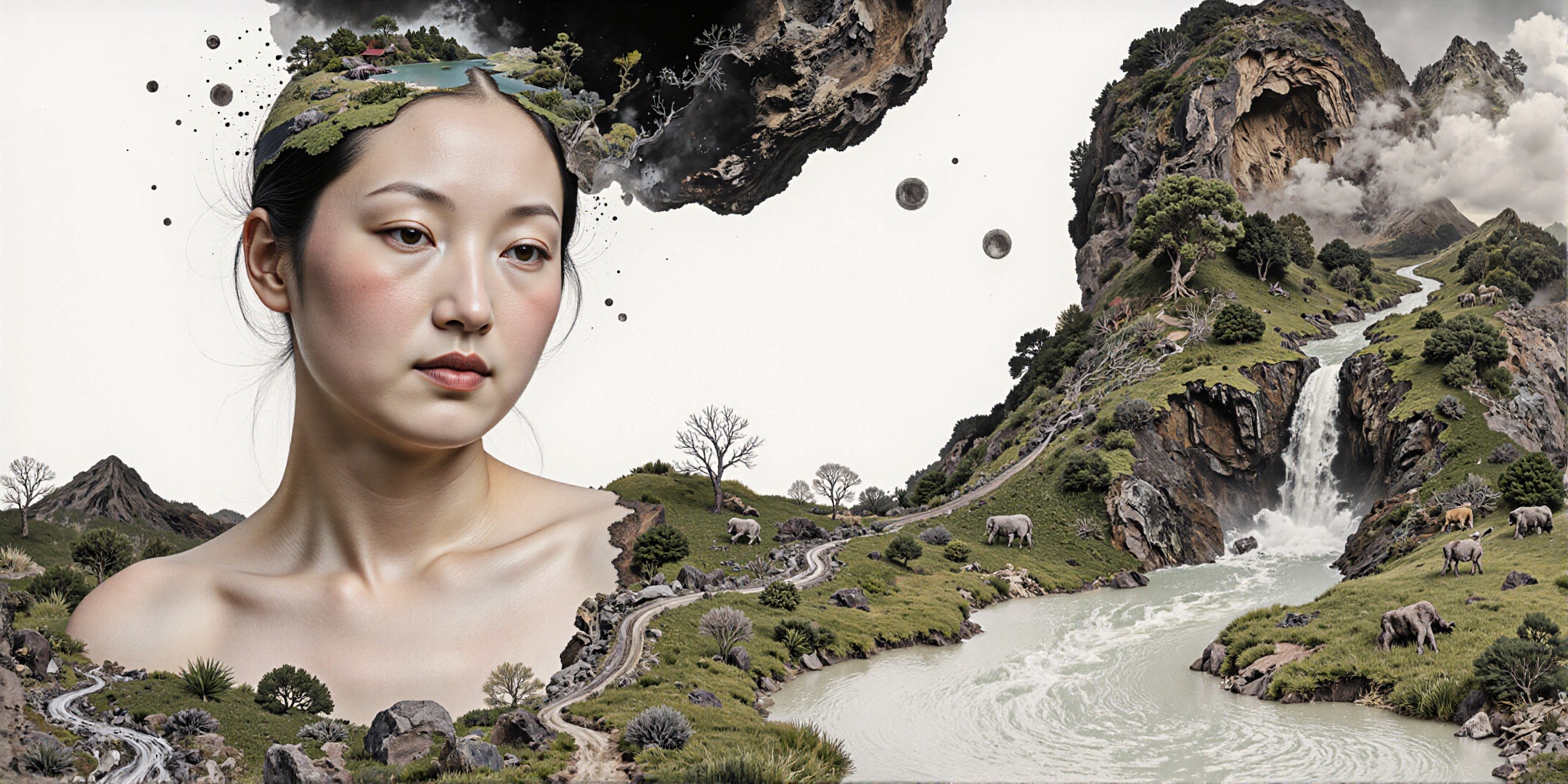 surreal,  simple background,  white background on Tensor.Art