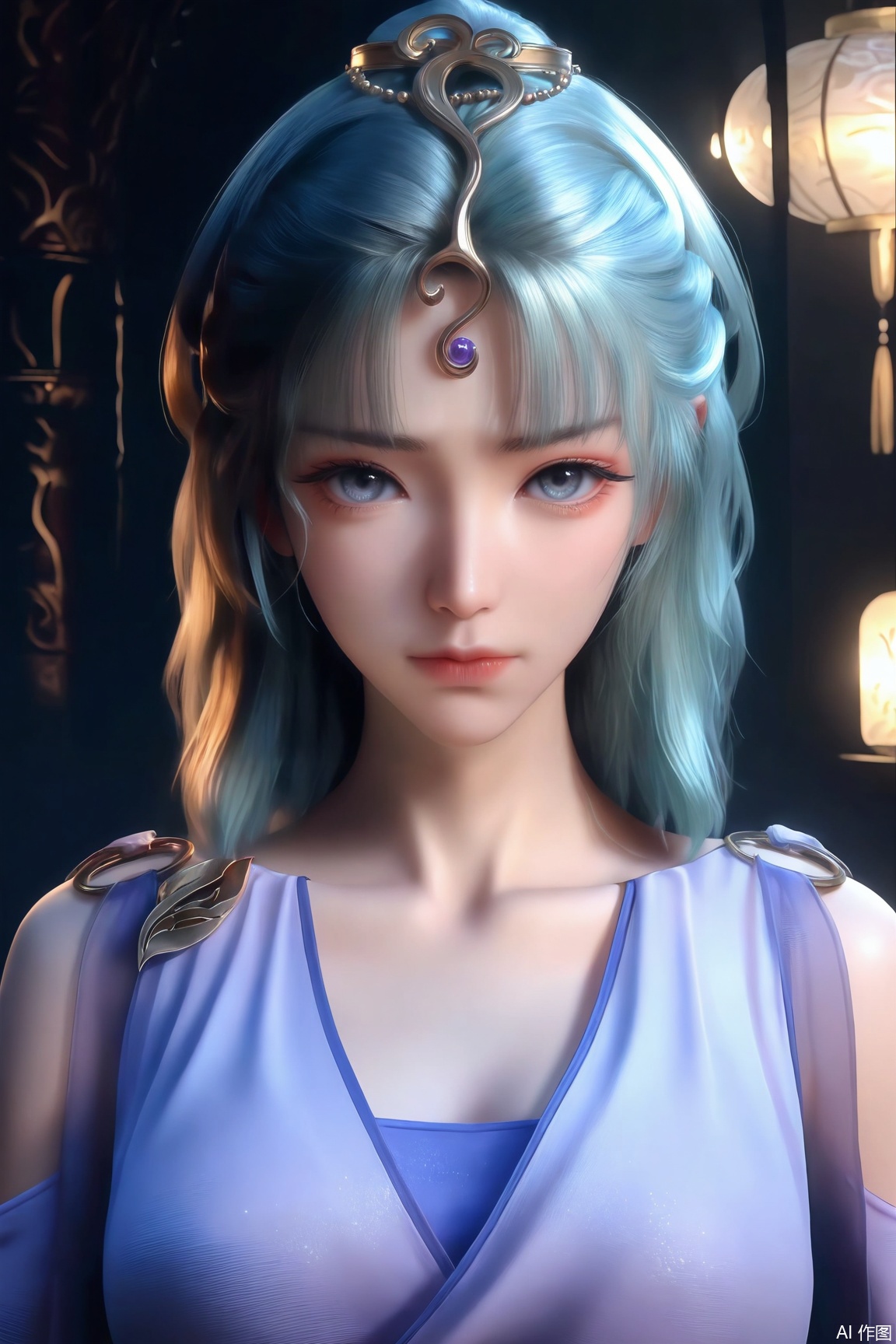 1girl, solo, long hair, looking at viewer, hair ornament,  closed mouth,dress, upper body, realistic, 
masterpiece, best quality, absurdres, highres, amazing quality, very aesthetic,  newest, absurdres, highres, highly detailed, very aesthetic,