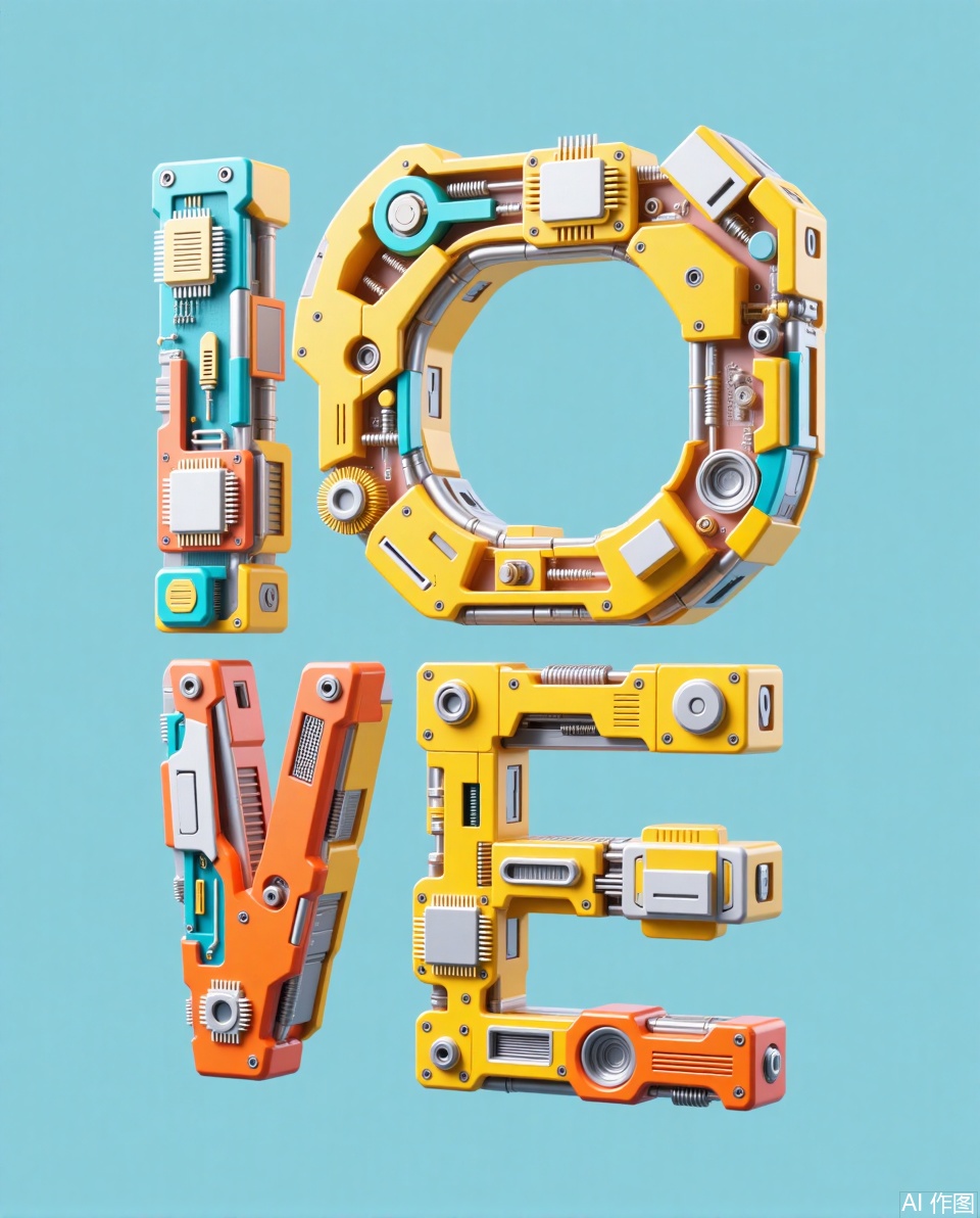 Letter "LOVE",Digital text art