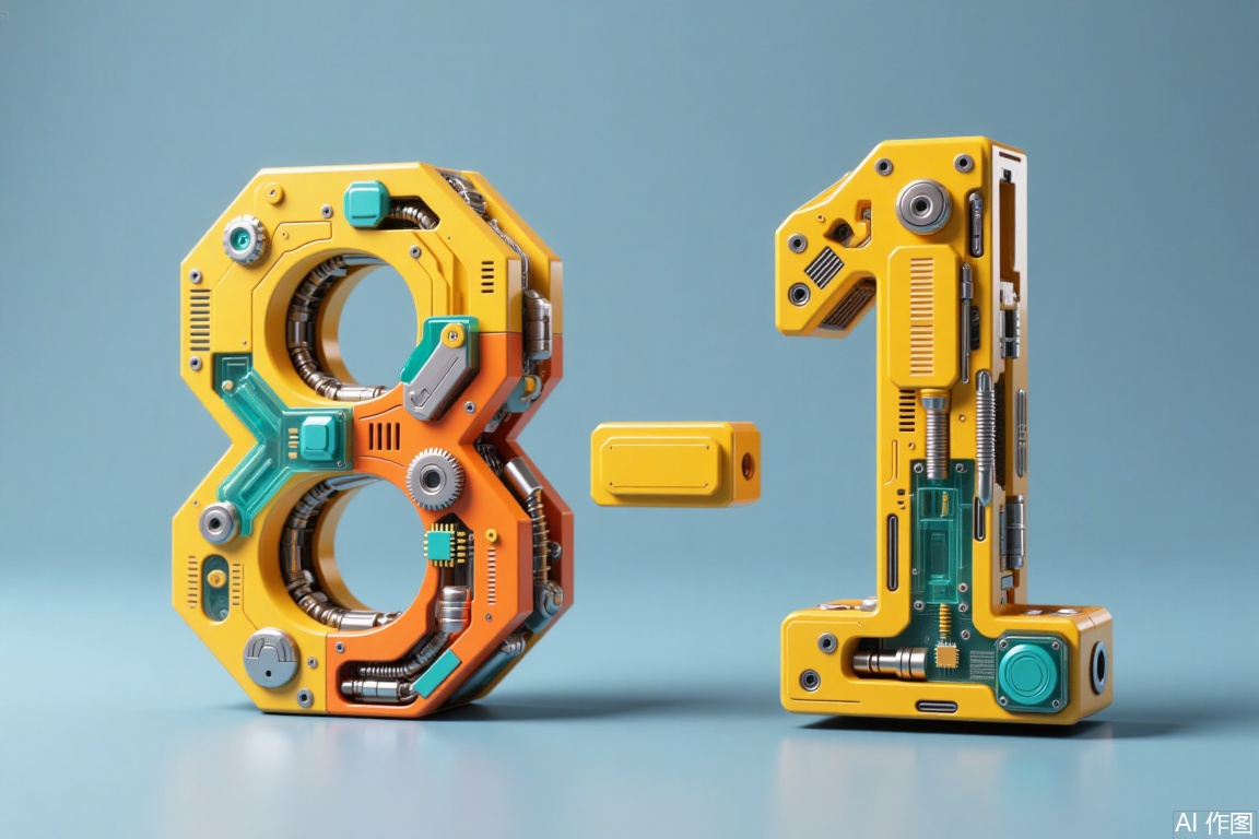 Letter "8-1",Digital text art