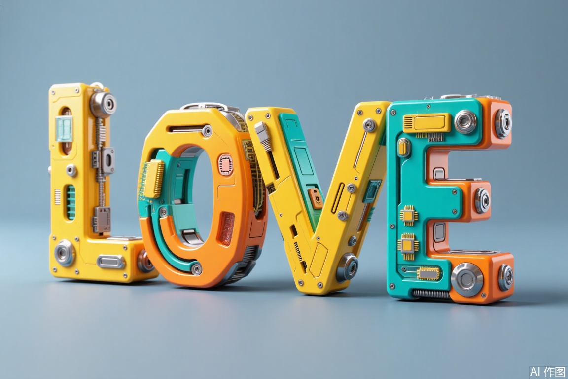 Letter "LOVE",Digital text art