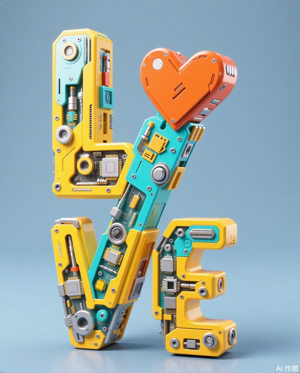 Letter "LOVE",Digital text art