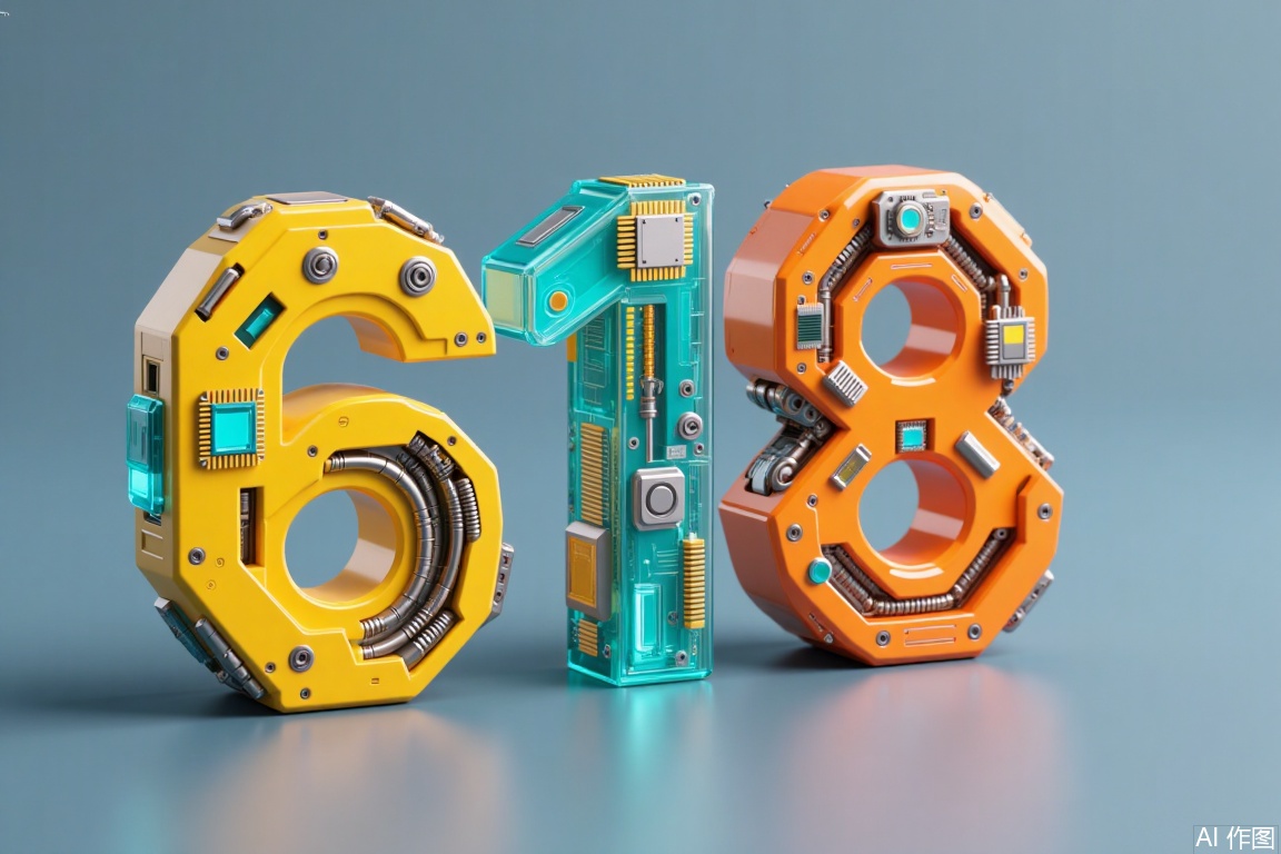 Letter "618",Digital text art
