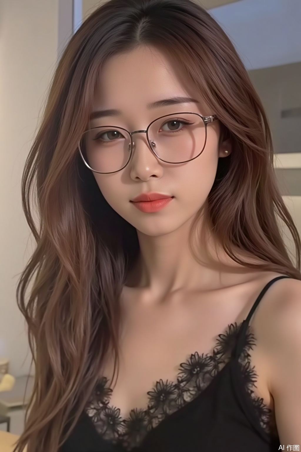 Portrait of a girl with glasses