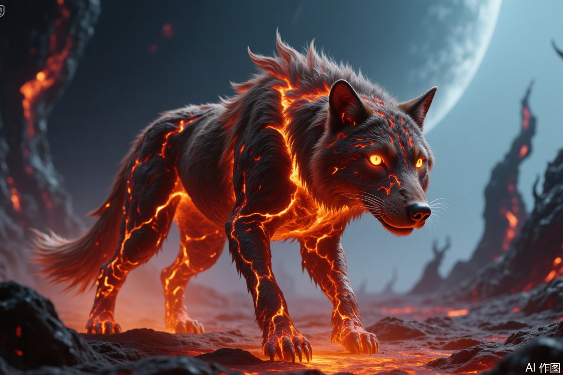 Lava constitutes art.wolf