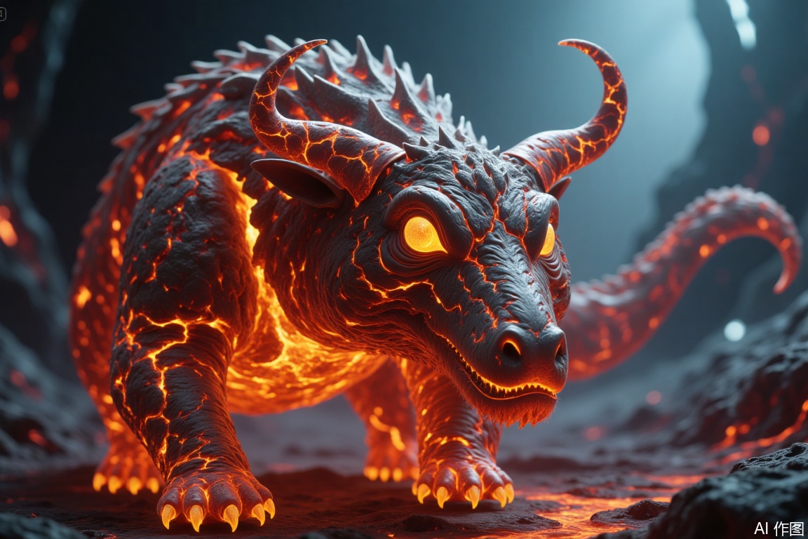 Lava constitutes art.Mythical beasts