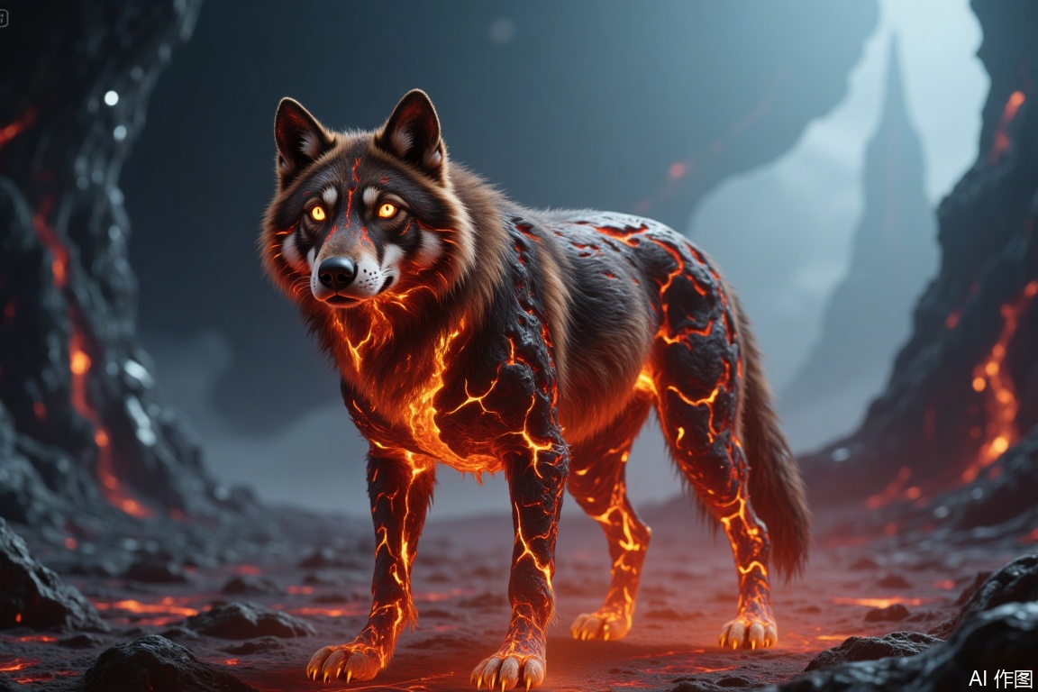 Lava constitutes art.wolf