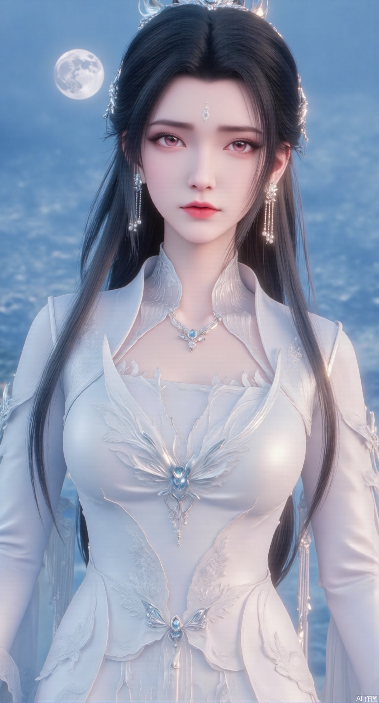 (masterpiece:1.2),best quality, (UE5.5,rendered with Unreal Engine 5,Unreal Engine 5,CG rendering),1girl, navel, solo, midriff, bare shoulders, hair ornament,(long hair),(High double ponytail:1.49), red lips, BREAK, (looking at viewer:1.39), chinese clothes,(long dress:1.36), (lace:1.28), BREAK,blurry, solo focus, long hair, lips, daytime, lipstick, outdoors, standing,upper body,(huge breasts:2.99), (full breasts:2.99),background, solo, makeup,Xyunxiao,(Lotus,Water Lily,Blue sky,full moon:1.39),(Lotus pond,ancient Chinese architecture:1.39),Xmupeiling,XsongyuYK,XqiyueFHK,XheguangzhefandiYK,XxiaobaiNZYK,XlimuwanJCBYK,XmeijiK,XzhouruK,XHhanfududou,XzhouruK2,XmeijiK2,XlinziyueK2,Xjinniang2,Xdunhuangfeitian,Xyinggou2,XnangongxierK2,Xnvwashenian2,XmupeilingYK,Xdaji2,Xyujishenian2,lanxinai-luxueqiX,Xlinagpiandiaodai