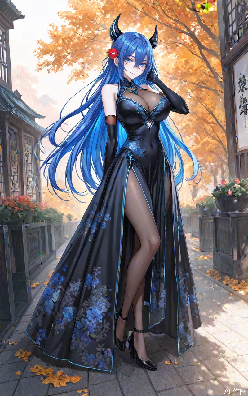 xuenv1girl,breasts,blue hair,long hair,solo,horns,cleavage,looking at viewer,blue eyes,very long hair,smile,large breasts,
1girl,breasts,solo,dress,gloves,large breasts,black dress,elbow gloves,full body,chinese clothes,black footwear,flower,bare shoulders,china dress,looking at viewer,official alternate costume,hair flower,high heels,standing,hair ornament,pelvic curtain,bodystocking,black gloves,cleavage,see-through,mole,lace-trimmed gloves,
close-up details,outstanding style,adding a touch of dimension to your images without compromising details,whirls of vapor,iridescent textures,(Anime:1.1),ethereal ambiance,delicate details,magical high-concept,32K UHD,sharp focus,best-quality,masterpiece,golden hour,unconventional supreme masterpiece,masterful details,temperate atmosphere,with a high-end texture,in the style of fashion photography,photography,cover,dynamic angle,dynamic posture,(artist:quasarcake:0.8),extreme aesthetic,(wlop:0.6),(honjou raita, lack, rella:0.5, wanke),masterpiece,best quality,good quality,very aesthetic,absurdres,visual impact,a shot with tension,ultra-high resolution,32K UHD,sharp focus,best-quality,masterpiece,emotionalization,unconventional supreme masterpiece,masterful details,temperate atmosphere,with a high-end texture,in the style of fashion photography,(visual impact:1.2),giving the poster a dynamic and visually striking appearance,impactful picture,official art,colorful,splash of color,movie perspective,masterpiece,best quality,amazing quality,very aesthetic,absurdres,best quality,newest,