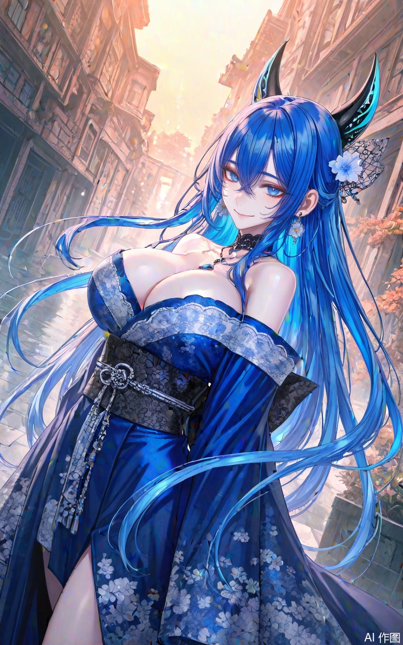 xuenv1girl,breasts,blue hair,long hair,solo,horns,cleavage,looking at viewer,blue eyes,very long hair,smile,large breasts,
1girl,breasts,solo,japanese clothes,hair ornament,kimono,flower,hair flower,sash,blue kimono,large breasts,choker,looking at viewer,cleavage,bare shoulders,obi,off shoulder,earrings,smile,jewelry,floral print,closed mouth,makeup,from side,long sleeves,
close-up details,outstanding style,adding a touch of dimension to your images without compromising details,whirls of vapor,iridescent textures,(Anime:1.1),ethereal ambiance,delicate details,magical high-concept,32K UHD,sharp focus,best-quality,masterpiece,golden hour,unconventional supreme masterpiece,masterful details,temperate atmosphere,with a high-end texture,in the style of fashion photography,photography,cover,dynamic angle,dynamic posture,(artist:quasarcake:0.8),extreme aesthetic,(wlop:0.6),(honjou raita, lack, rella:0.5, wanke),masterpiece,best quality,good quality,very aesthetic,absurdres,visual impact,a shot with tension,ultra-high resolution,32K UHD,sharp focus,best-quality,masterpiece,emotionalization,unconventional supreme masterpiece,masterful details,temperate atmosphere,with a high-end texture,in the style of fashion photography,(visual impact:1.2),giving the poster a dynamic and visually striking appearance,impactful picture,official art,colorful,splash of color,movie perspective,masterpiece,best quality,amazing quality,very aesthetic,absurdres,best quality,newest,