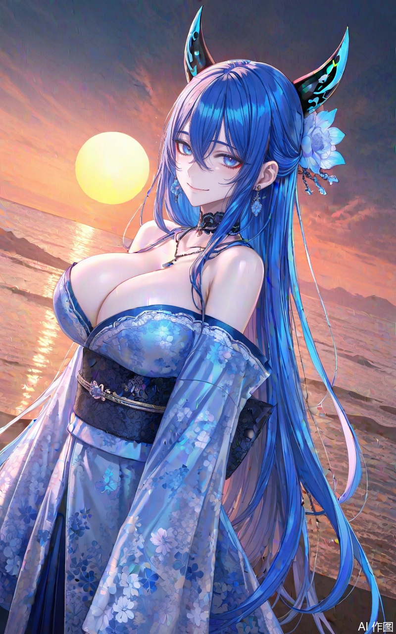 xuenv1girl,breasts,blue hair,long hair,solo,horns,cleavage,looking at viewer,blue eyes,very long hair,smile,large breasts,
1girl,breasts,solo,japanese clothes,hair ornament,kimono,flower,hair flower,sash,blue kimono,large breasts,choker,looking at viewer,cleavage,bare shoulders,obi,off shoulder,earrings,smile,jewelry,floral print,closed mouth,makeup,from side,long sleeves,
close-up details,outstanding style,adding a touch of dimension to your images without compromising details,whirls of vapor,iridescent textures,(Anime:1.1),ethereal ambiance,delicate details,magical high-concept,32K UHD,sharp focus,best-quality,masterpiece,golden hour,unconventional supreme masterpiece,masterful details,temperate atmosphere,with a high-end texture,in the style of fashion photography,photography,cover,dynamic angle,dynamic posture,(artist:quasarcake:0.8),extreme aesthetic,(wlop:0.6),(honjou raita, lack, rella:0.5, wanke),masterpiece,best quality,good quality,very aesthetic,absurdres,visual impact,a shot with tension,ultra-high resolution,32K UHD,sharp focus,best-quality,masterpiece,emotionalization,unconventional supreme masterpiece,masterful details,temperate atmosphere,with a high-end texture,in the style of fashion photography,(visual impact:1.2),giving the poster a dynamic and visually striking appearance,impactful picture,official art,colorful,splash of color,movie perspective,masterpiece,best quality,amazing quality,very aesthetic,absurdres,best quality,newest,