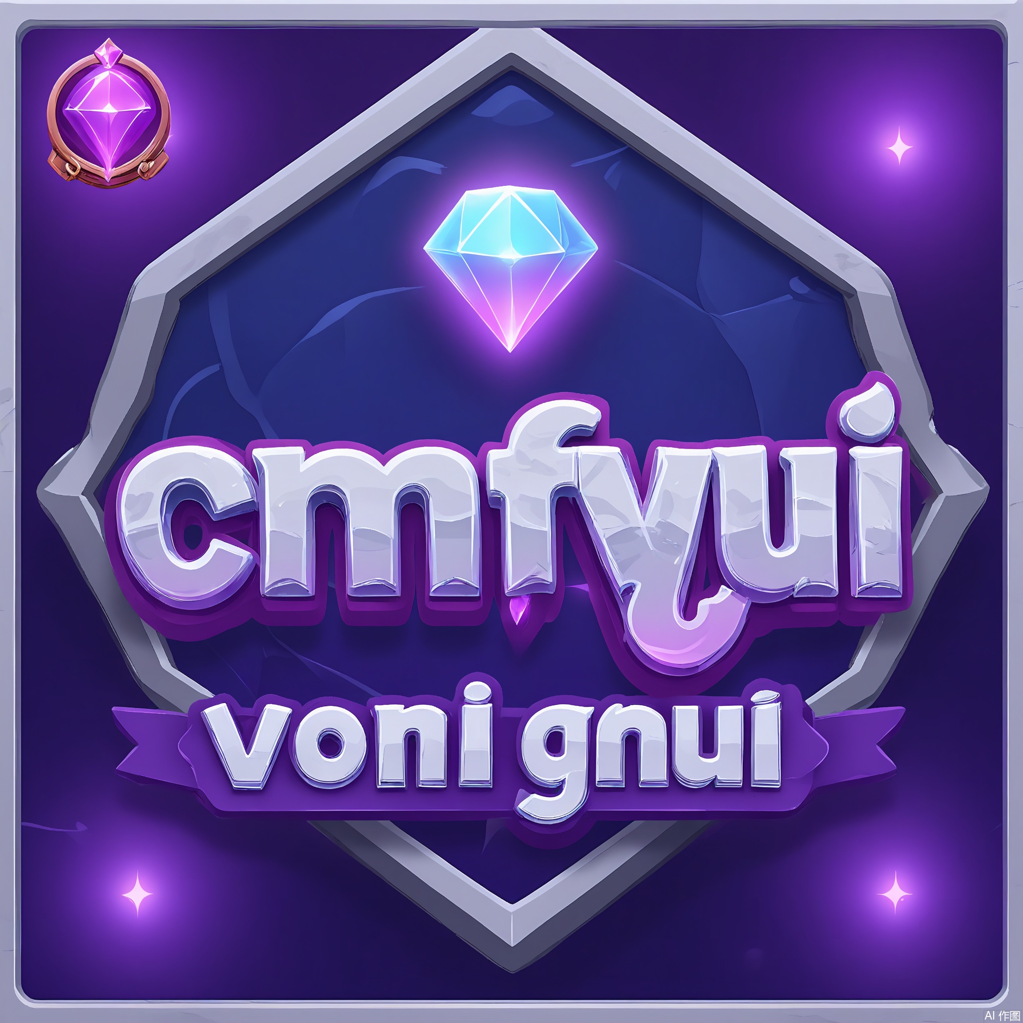 YXLG, Digital artwork showcasing the game logo "MAGIC MARBLES" in a whimsical, cartoonish font. The text is in a vivid purple with a 3D effect, giving it an otherworldly pop. The background is a deep navy blue gradient with a hexagonal silver border. Inside the hexagon are marbles of various colors swirling around, and at the center is a small, glowing crystal marble. The design exudes a playful and magical vibe.


