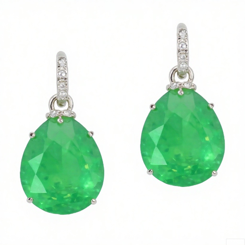 jewelry, crystal, gem, phosphophyllite, green gemstone, 1,earrings