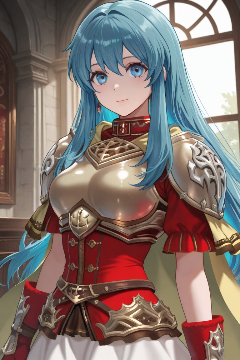 Eirika,  1girl,  blue hair on Tensor.Art