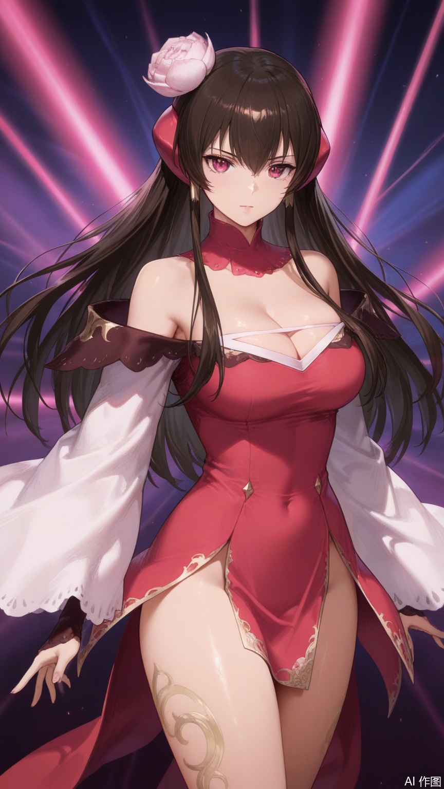 general, sfw, (Best quality, masterpiece, exquisite skin), (beam background:1.1), woman, solo, looking at viewer, cowboy_shot