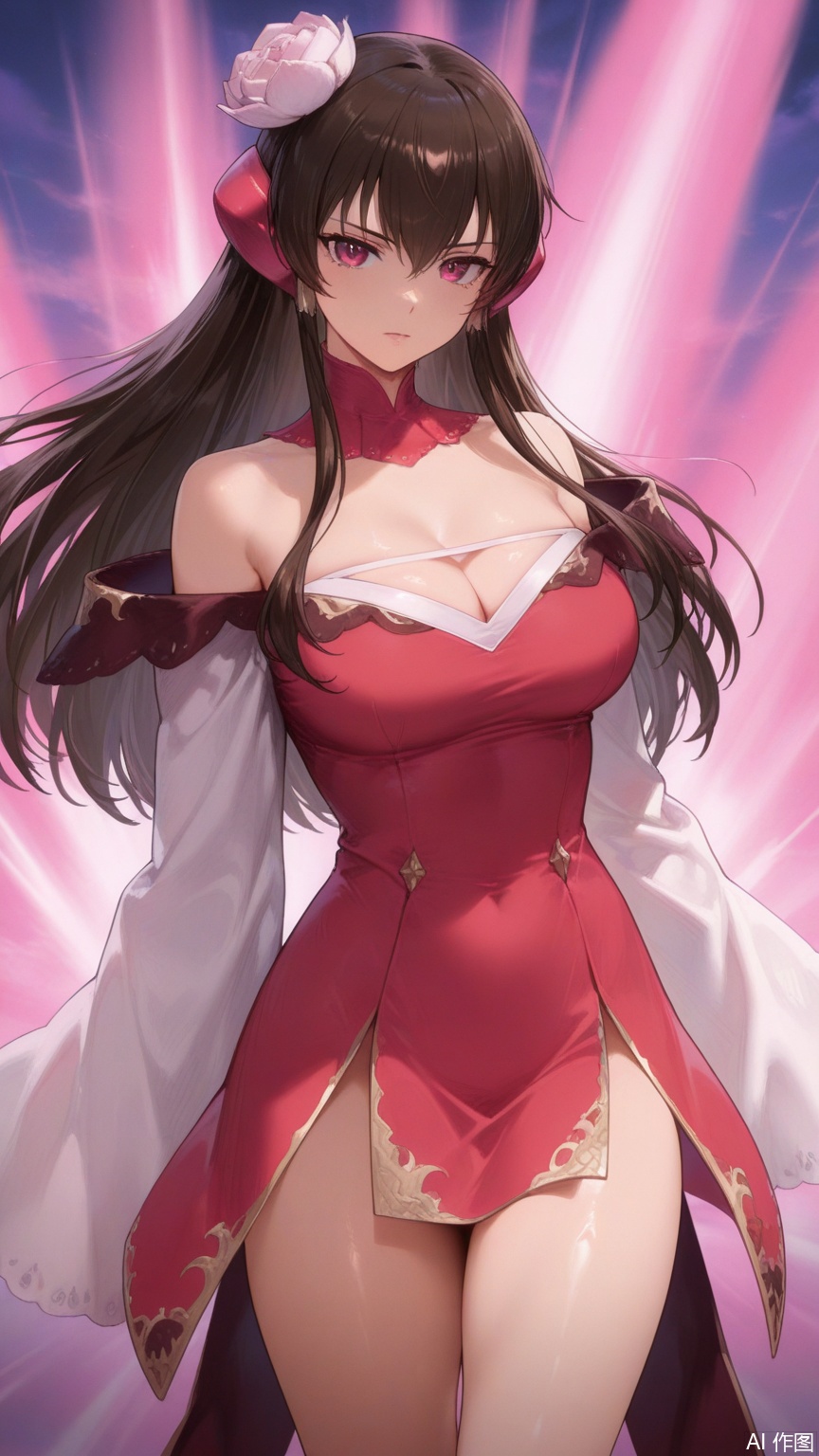 general, sfw, (Best quality, masterpiece, exquisite skin), (beam background:1.1), woman, solo, looking at viewer, cowboy_shot