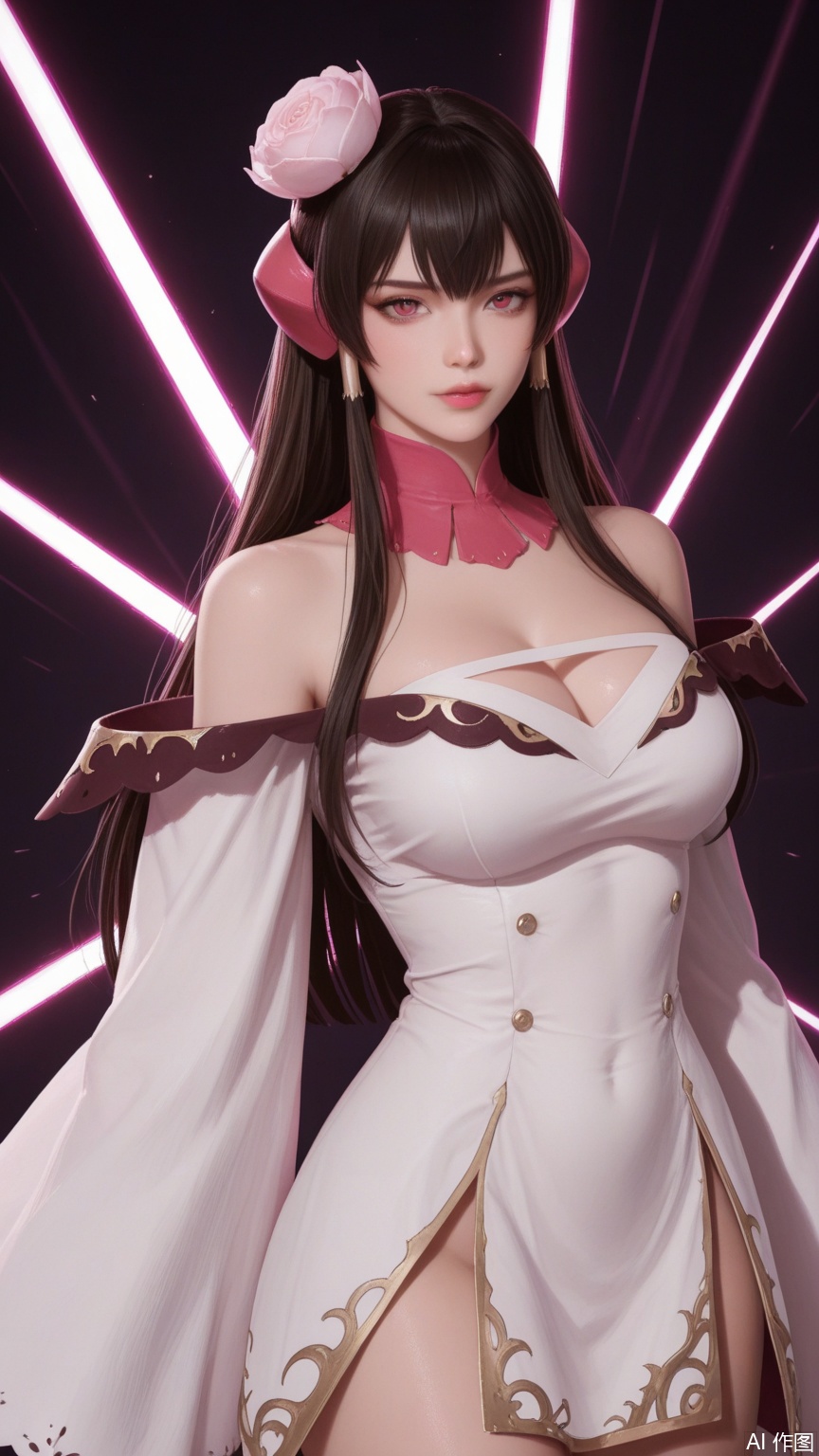 general, sfw, (Best quality, masterpiece, exquisite skin), (beam background:1.1), woman, solo, looking at viewer, cowboy_shot