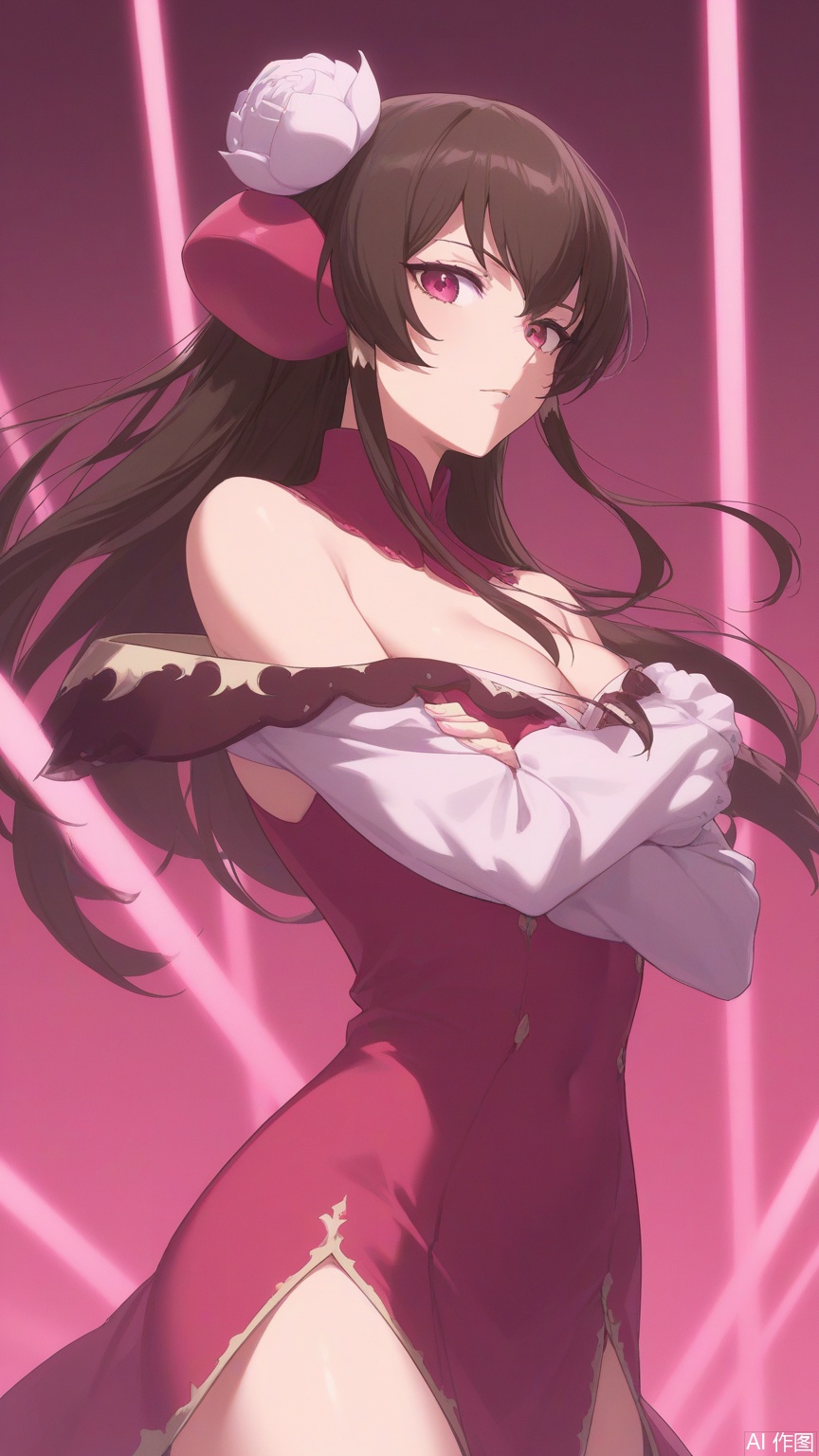 general, sfw, (Best quality, masterpiece, exquisite skin), (beam background:1.1), woman, solo, looking at viewer, cowboy_shot